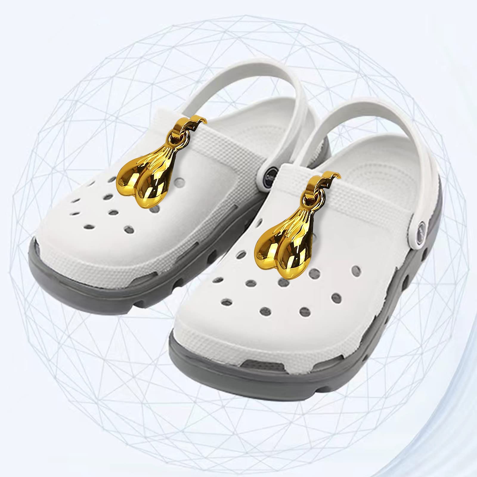 Set of 2 Funny Shoe Charms & Clips for Crocs - Unique Shoe Nuts & Balls Accessories for Men & Women - Perfect Birthday & Christmas Gift for Casual Wear, Parties & Outdoor Activities