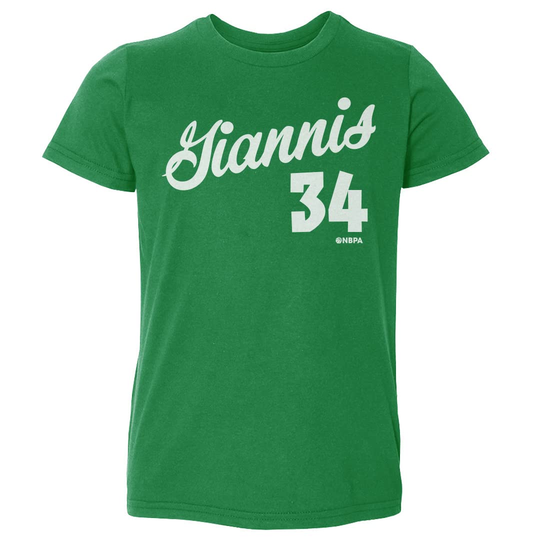 Giannis Antetokounmpo Milwaukee Bucks Kids Basketball T-Shirt - Official NBA Toddler Tee for Boys & Girls - Perfect for Game Day, Birthday Gifts & Fan Apparel