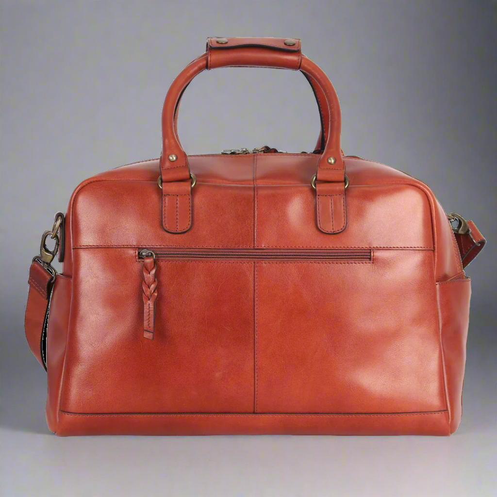 Premium Leather Carry-On Duffle Bag for Travel & Gym - Water-Resistant, Spacious & Durable Luggage for Men & Women - Perfect for Business Trips, Weekend Getaways & Workouts