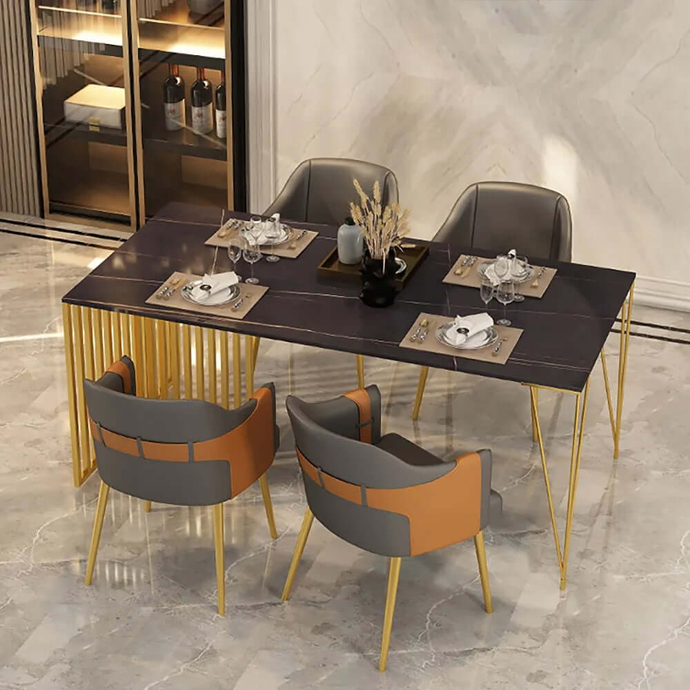 Modern Mid-Century Upholstered PU Leather Dining Chairs with Arms - Set of 2 - Elegant Home Dining Room Furniture for Kitchen, Breakfast Nook & Small Space Entertaining