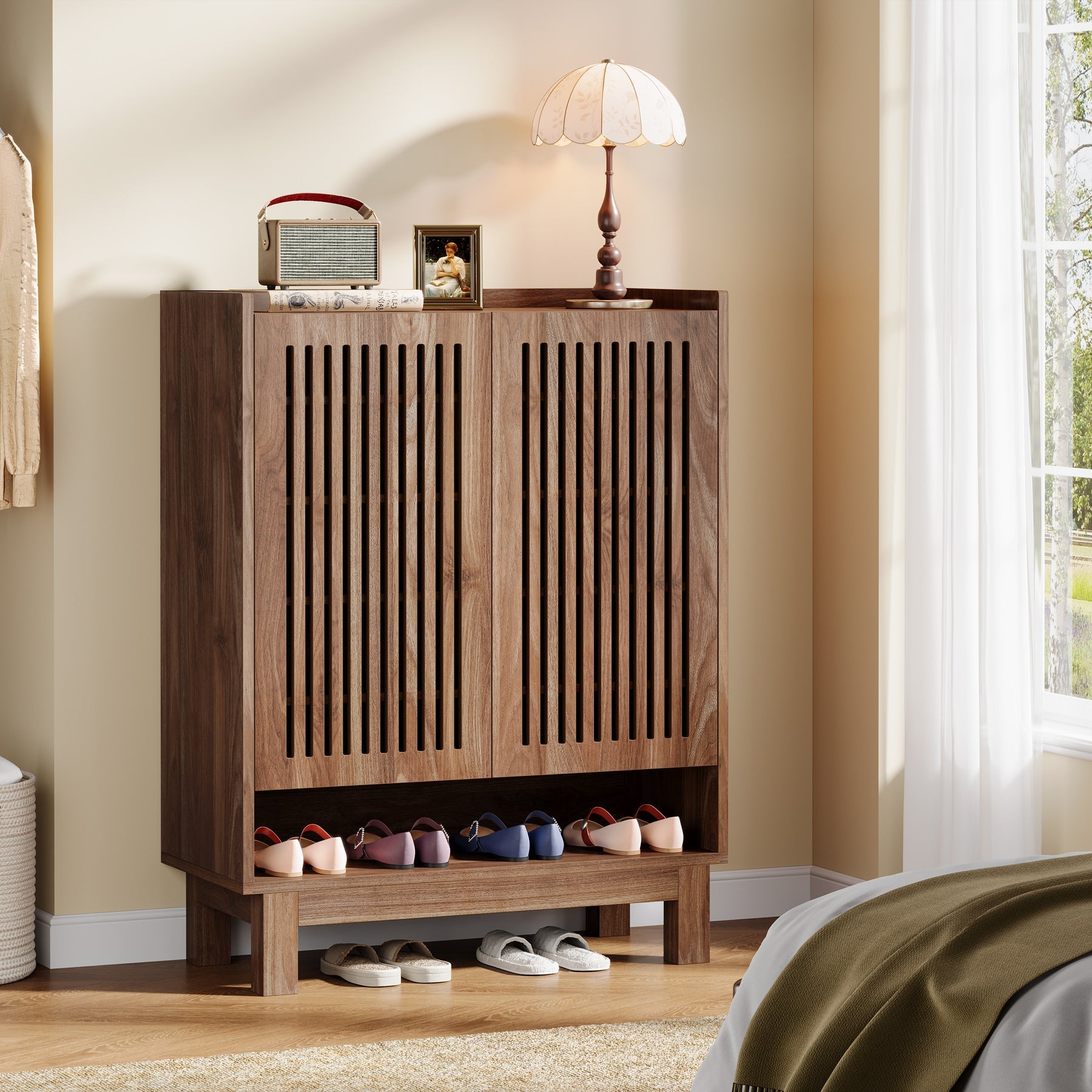 6 Tier Shoe Cabinet Organizer - 24 Pair Adjustable Shoe Rack with Removable Shelves for Entryway, Closet & Bedroom Storage