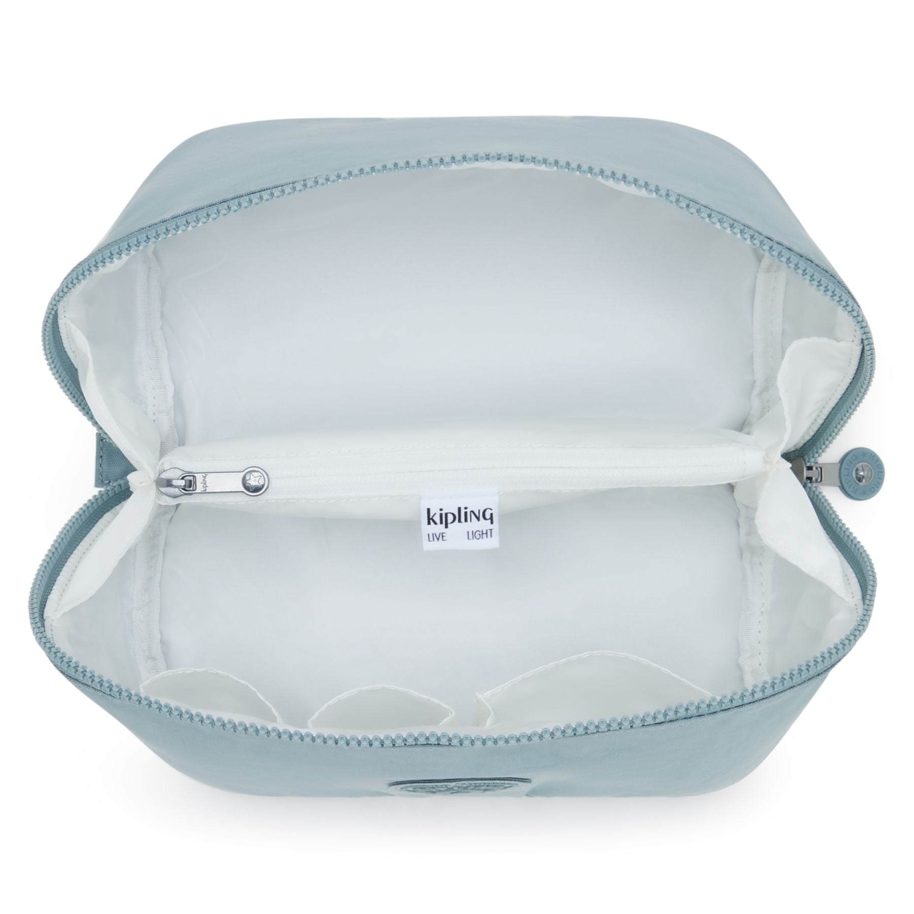 Kipling Mirko Medium Toiletry Bag - Waterproof Travel Cosmetic Organizer for Women & Men, Perfect for Gym, Vacation & Weekend Trips (Relaxed Grey)