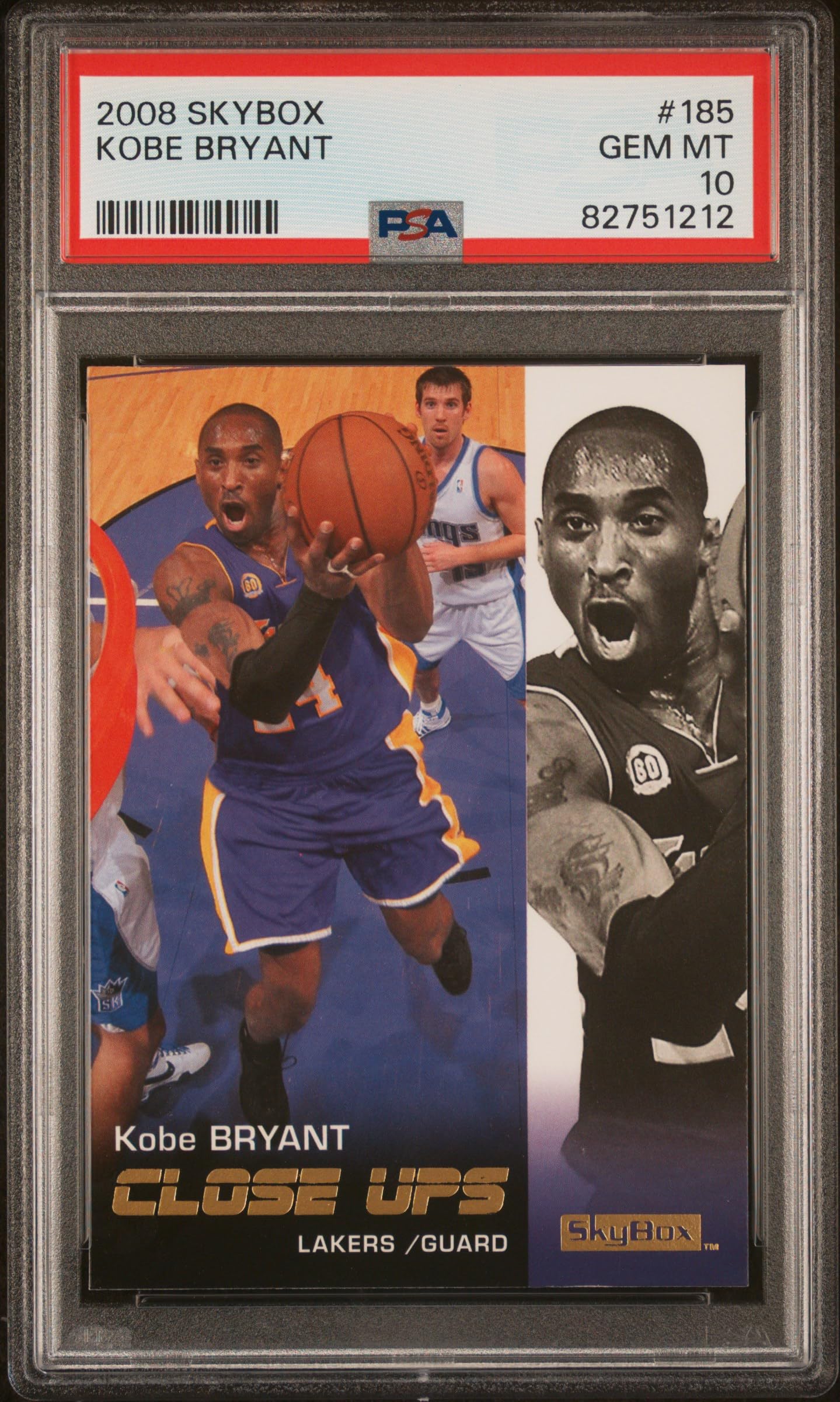 2008 Upper Deck Skybox Kobe Bryant #185 PSA 10 Graded Basketball Card - Perfect for Collectors & NBA Memorabilia Displays