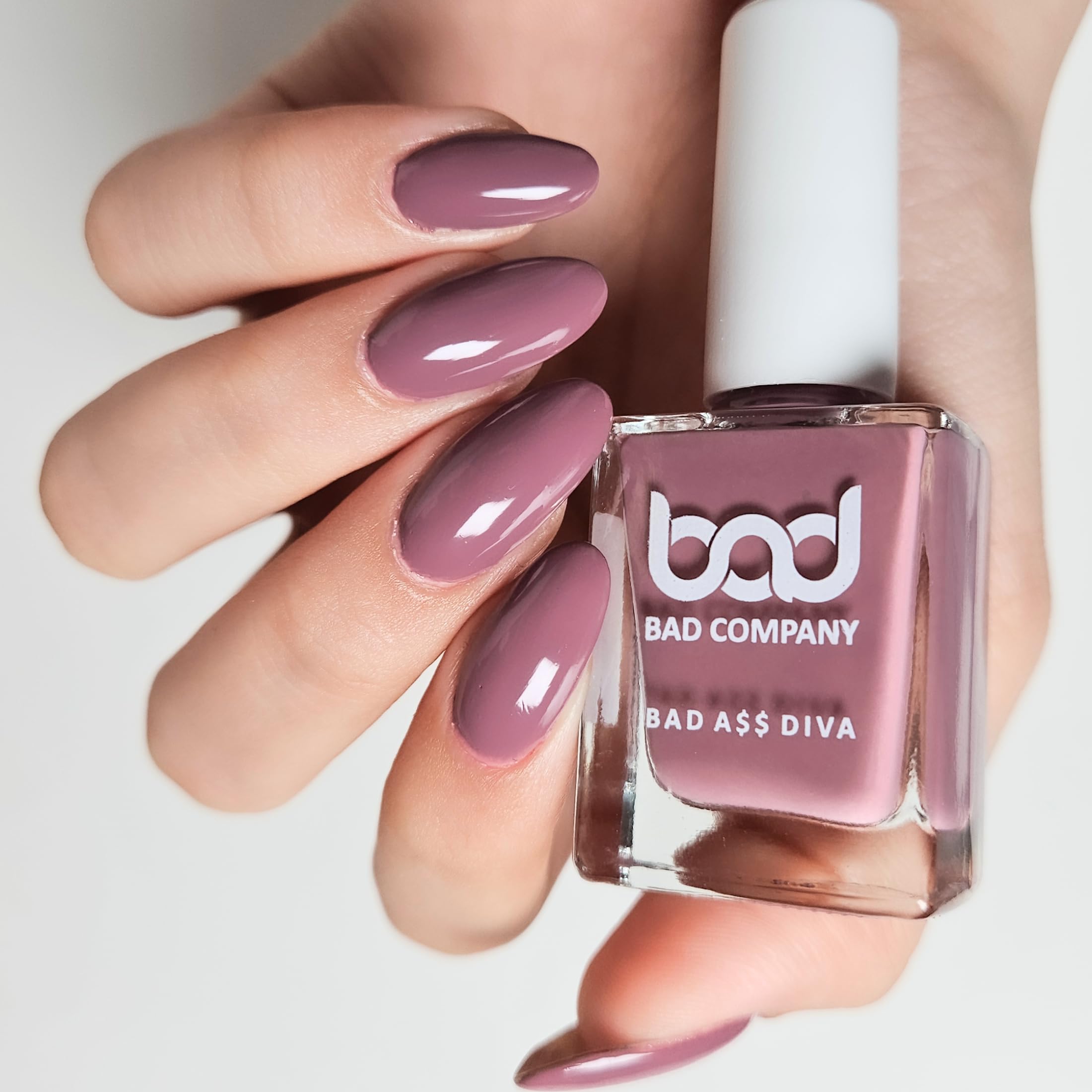 BAD COMPANY Vegan & Cruelty-Free Nail Polish - 10ml Long Lasting, Chip Resistant, Quick Dry Non-Toxic Nail Lacquer - Find Your Fire 56 (Mauve) - Perfect for Manicures, Pedicures & Nail Art Designs