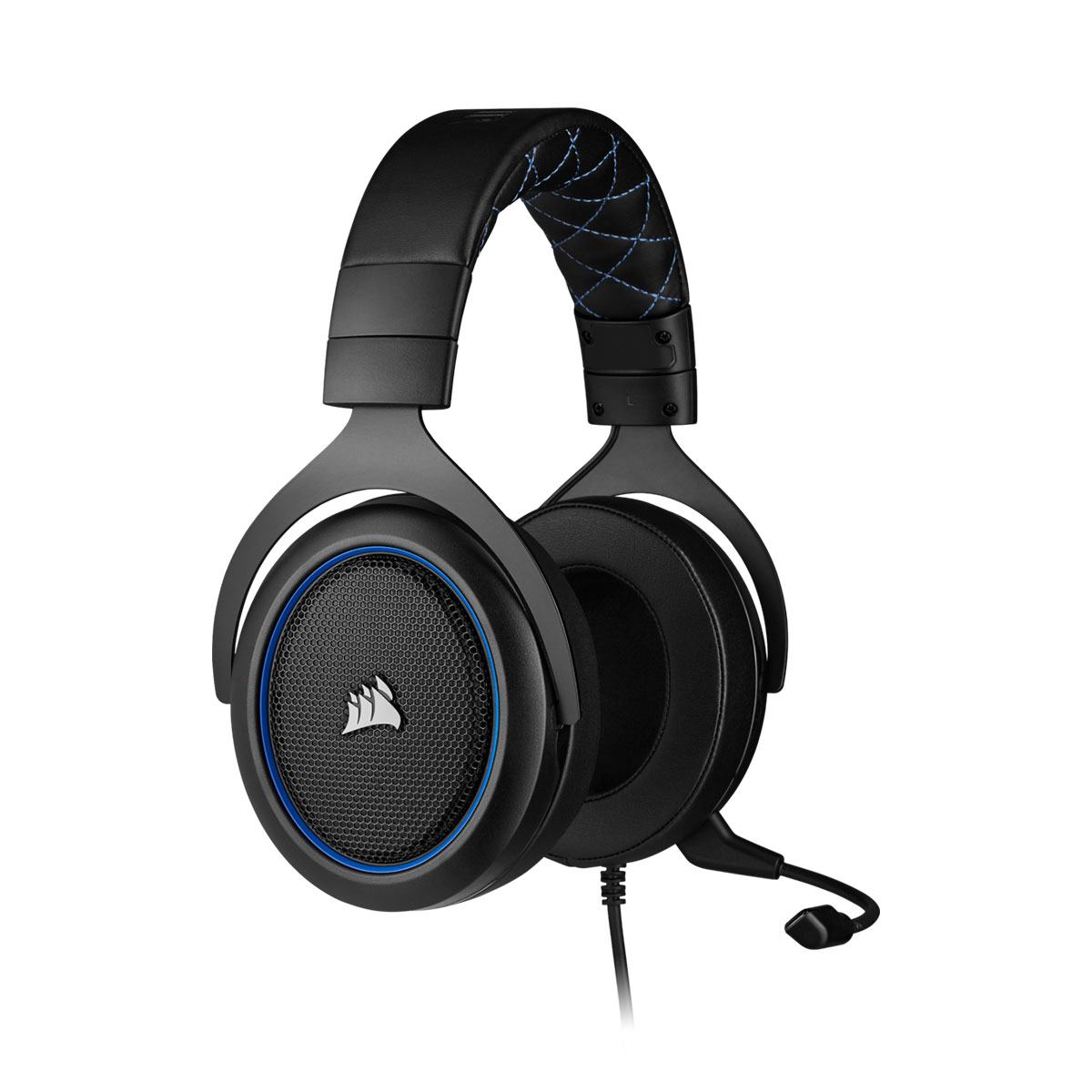 Corsair HS50 Pro Wired Gaming Headset with Memory Foam Earcups - Blue | PC, PS4, Xbox One, Nintendo Switch | Immersive Sound for Competitive Gaming & Streaming