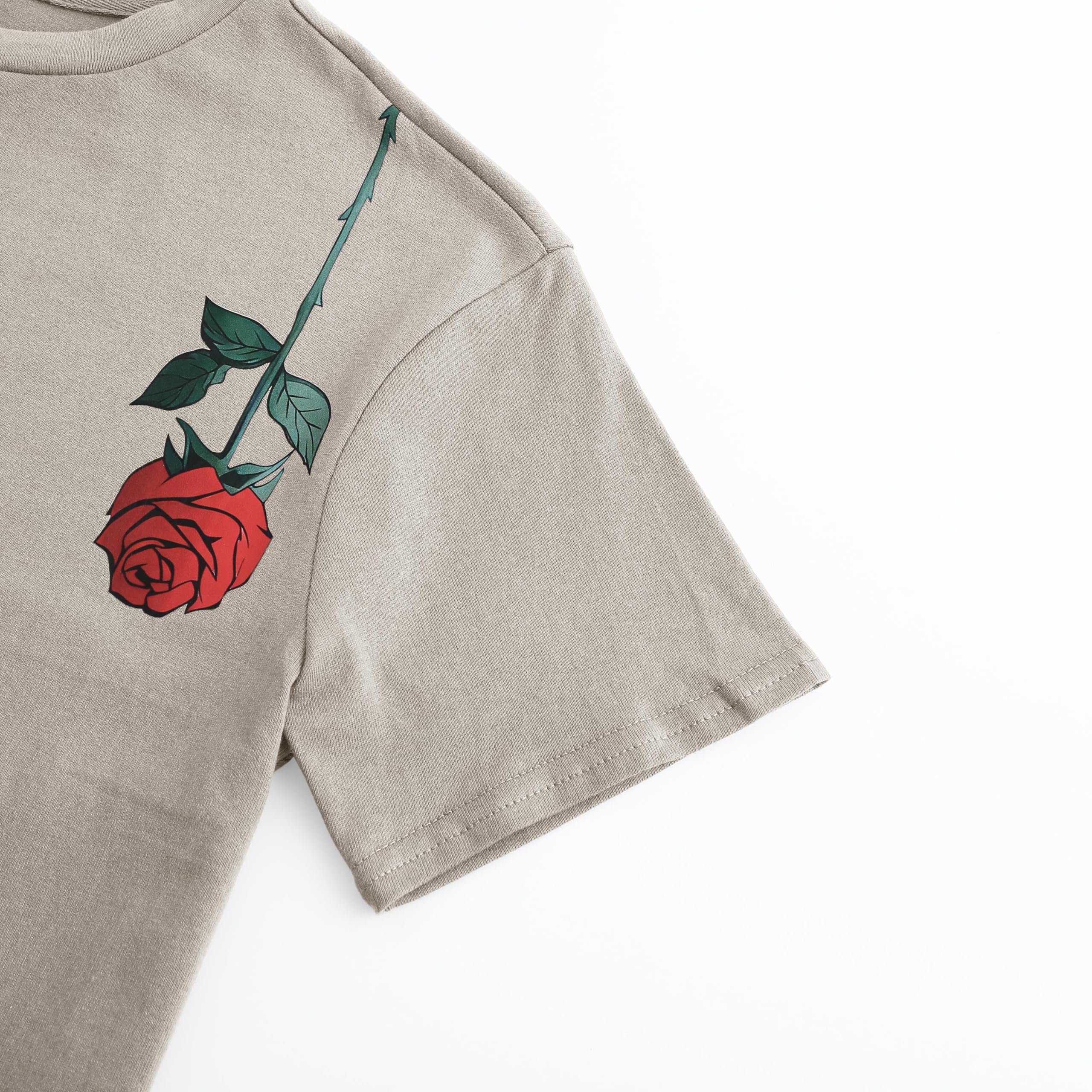 Boys Floral Letter Graphic T-Shirts - Short Sleeve Crew Neck Summer Tees for Kids | Casual Wear, Playdates & Outdoor Activities