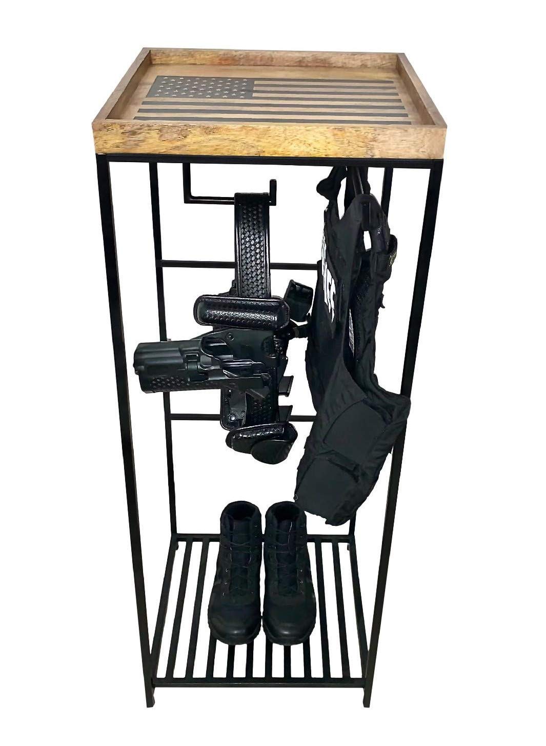 Police Gear Rack - Heavy Duty Tactical Equipment Organizer for Law Enforcement & Military - Uniform, Duty Belt & Vest Hanger - Perfect for Police Stations, Armories & Home Storage - Great Cop Gift Idea