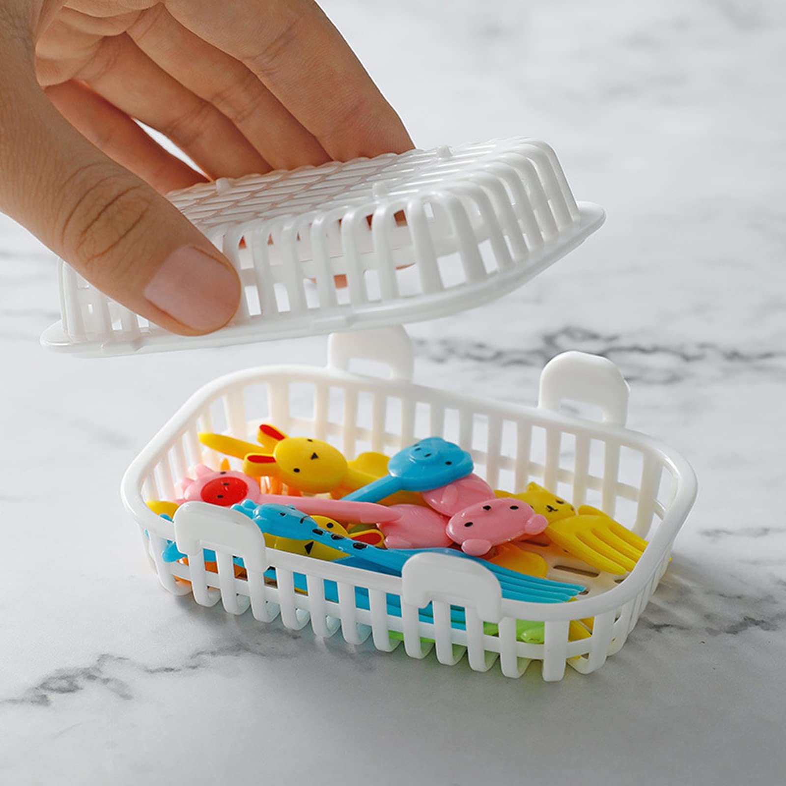 2-Pack White Dishwasher Basket for Baby Bottle Parts & Small Tools - Durable Bottle Washer & Cleaner for Easy Dishwashing (Perfect for Baby Bottles, Nipples, Utensils & Accessories)