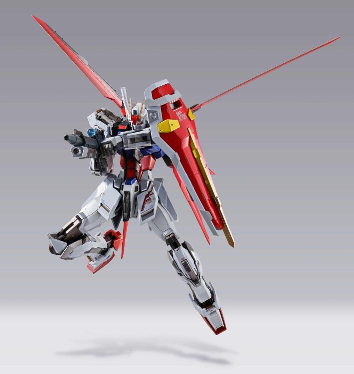 Bandai Metal Build Gundam Seed Aile Strike Gundam Action Figure - Premium Collectible Model Kit for Anime Fans | Perfect for Display & Gundam Collections