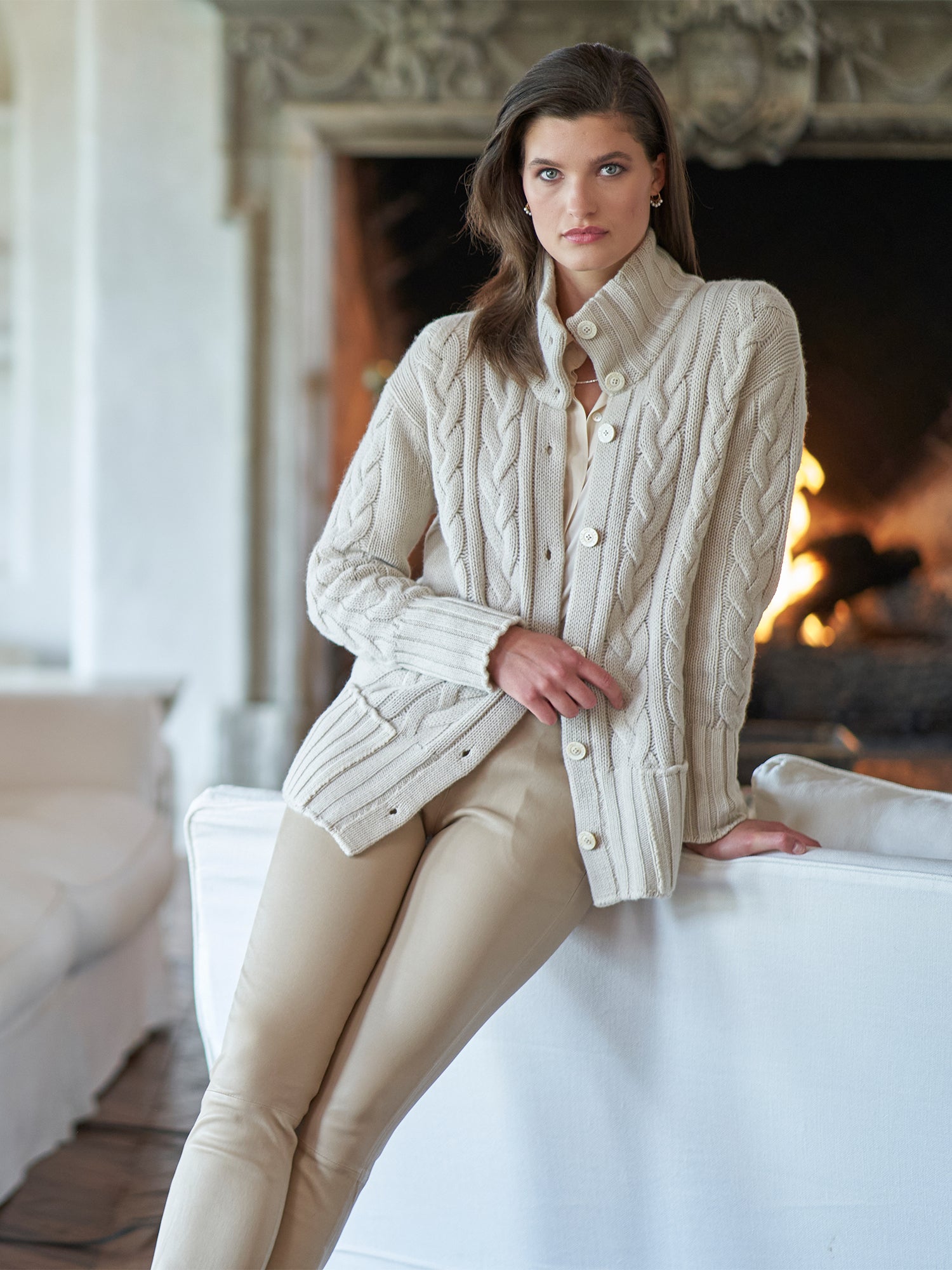 Luxury Susi Cashmere Cardigan for Women - Soft & Warm Knit Sweater - Perfect for Fall & Winter Outfits, Office Wear & Cozy Evenings at Home