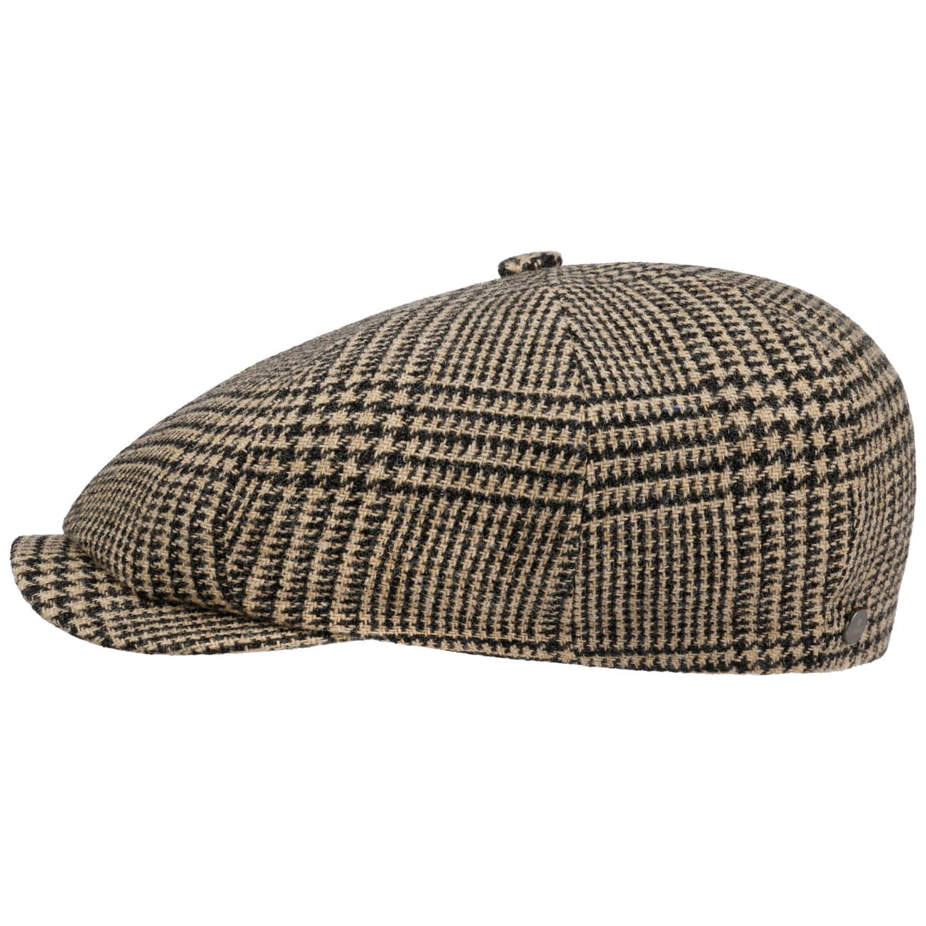 Lierys Sendago Houndstooth Newsboy Cap for Men & Women - Vintage Style Wool Flat Cap for Outdoor, Casual Wear & Fashion Accessories