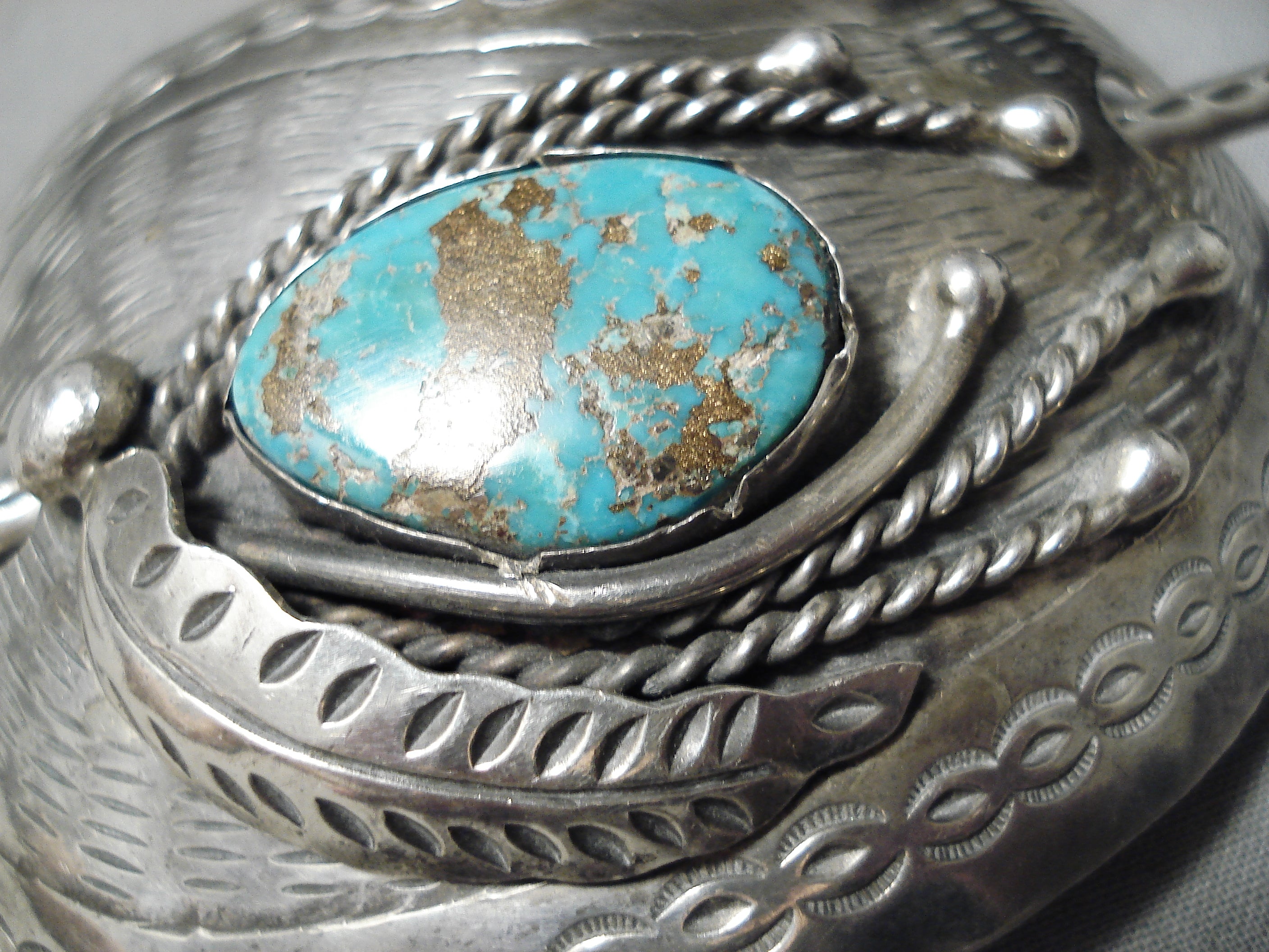 Vintage Navajo Turquoise Sterling Silver Hair Clip Barrette - Handmade Native American Jewelry for Women, Perfect for Weddings, Parties & Special Occasions