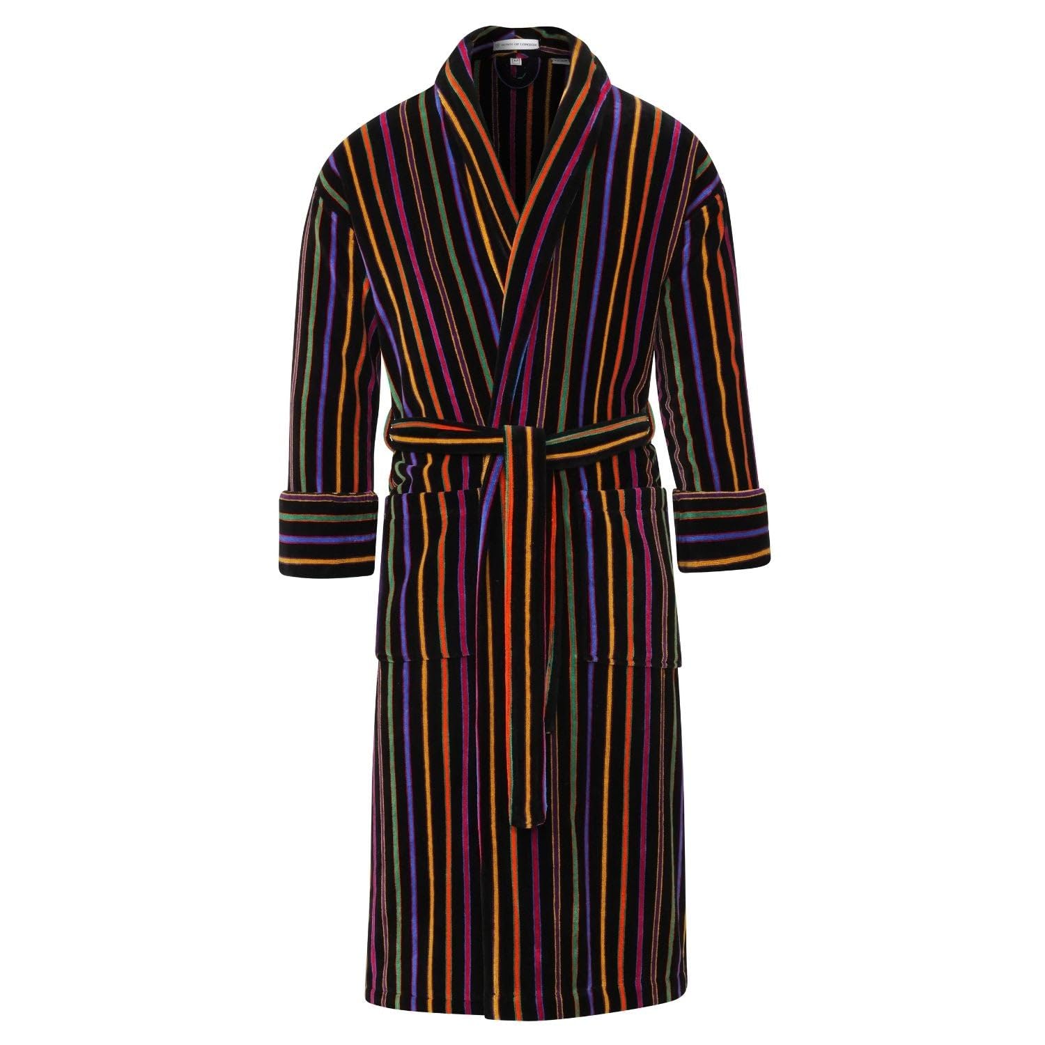 Premium Men's British Style Bathrobe - Soft Cotton Terry Cloth Robe for Spa, Lounge & Home Relaxation | Elegant Mozart Design for Comfort & Luxury