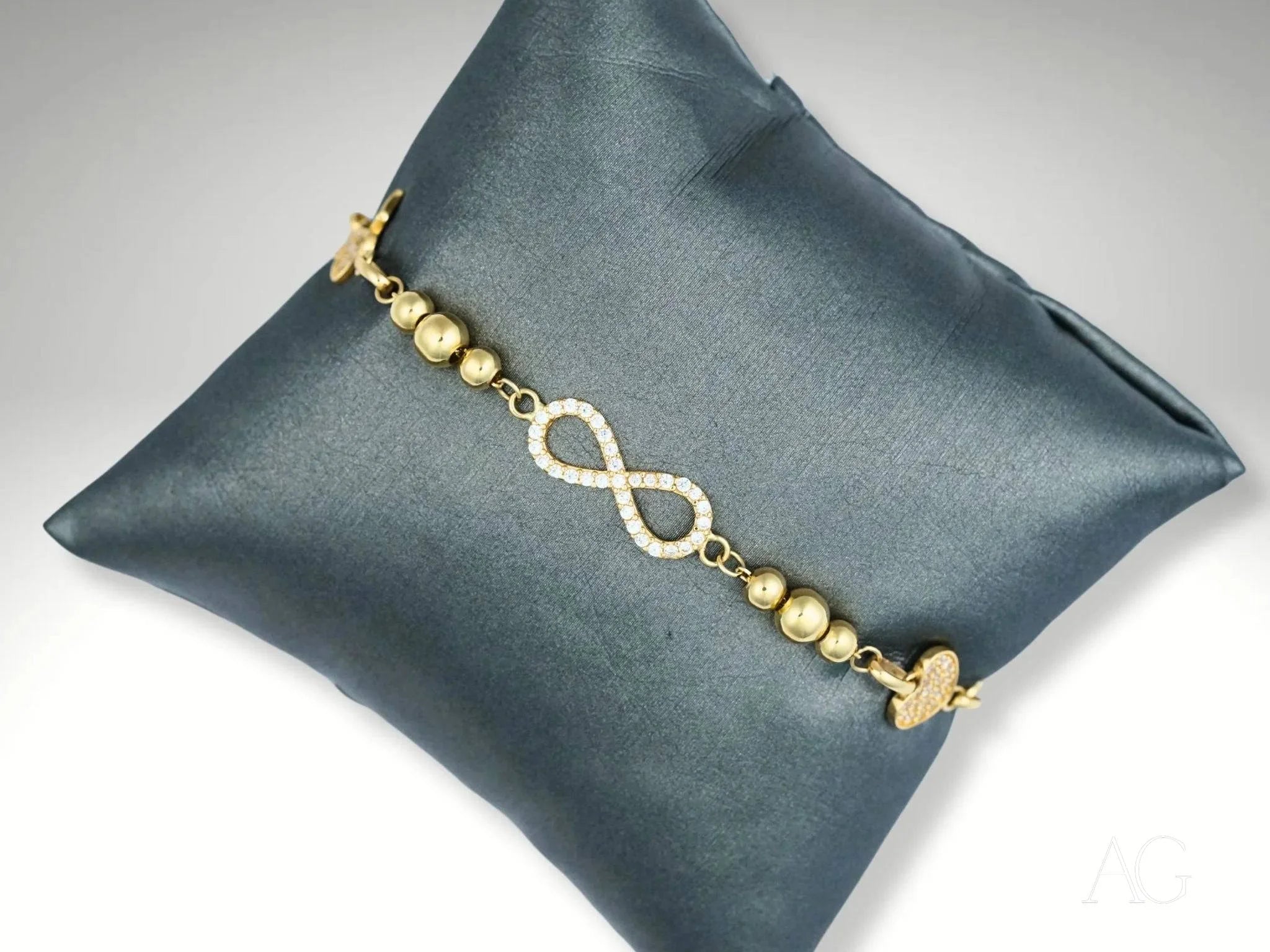 Elegant 18k Gold Bracelet with Sparkling Cubic Zirconia - Perfect for Weddings, Anniversaries & Special Occasions