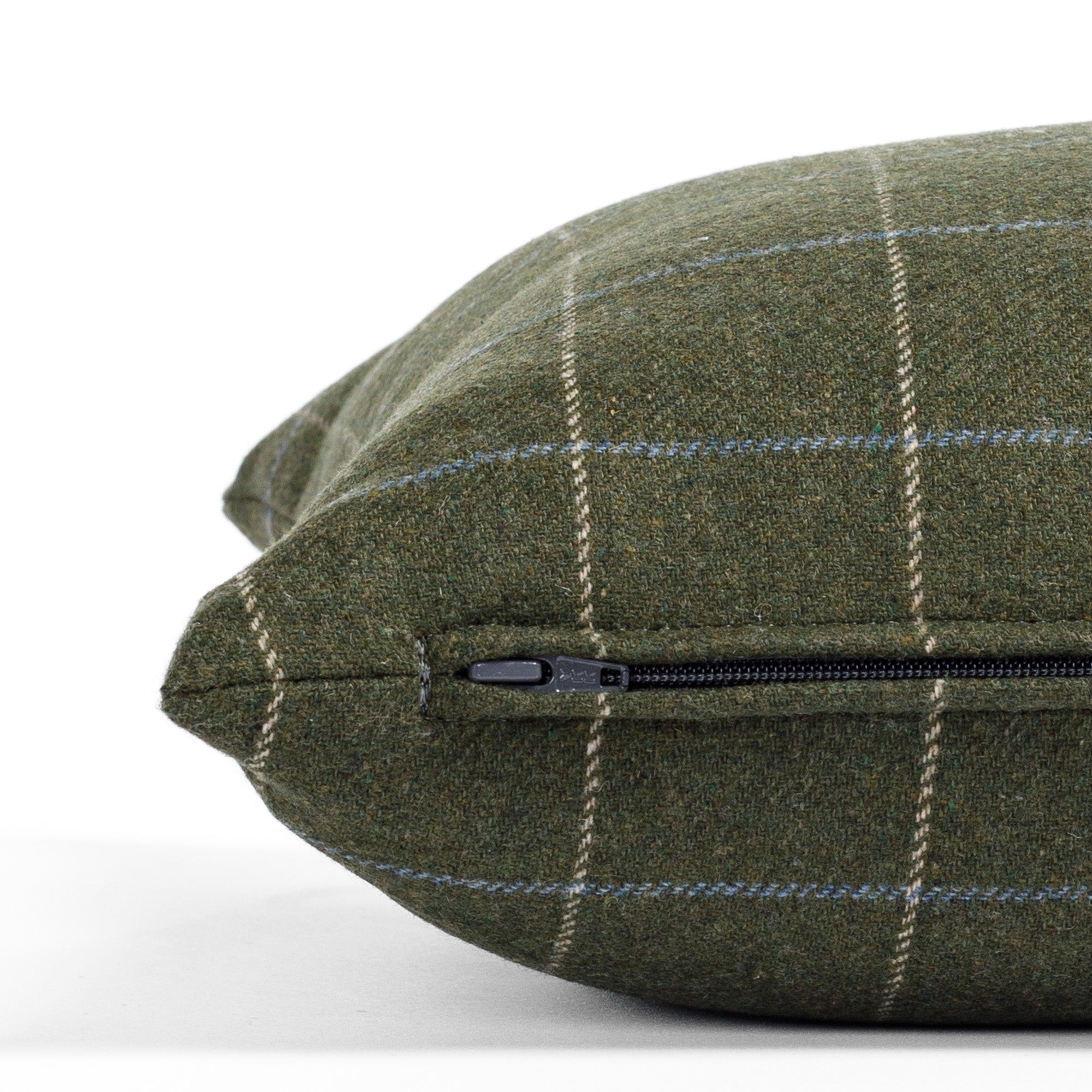 Addison Plaid 14x20 Lumbar Pillow Cover - Moss Green Decorative Throw Pillow for Sofa, Couch, Bed - Perfect for Living Room, Bedroom & Home Decor
