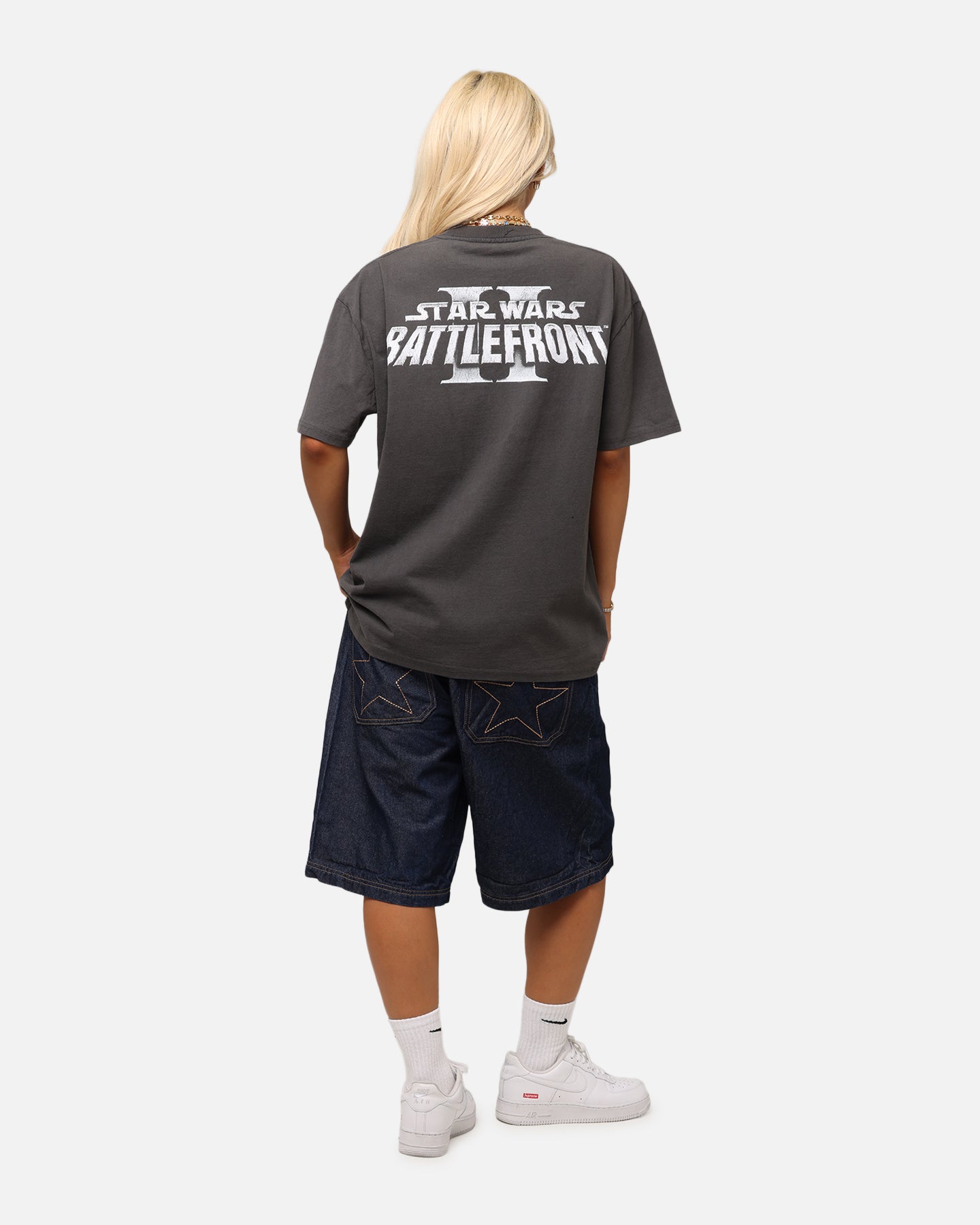 Star Wars Battlefront 2 Heavy Distressed Vintage T-Shirt - Black Washed Cotton Tee for Gaming Fans & Cosplay Enthusiasts