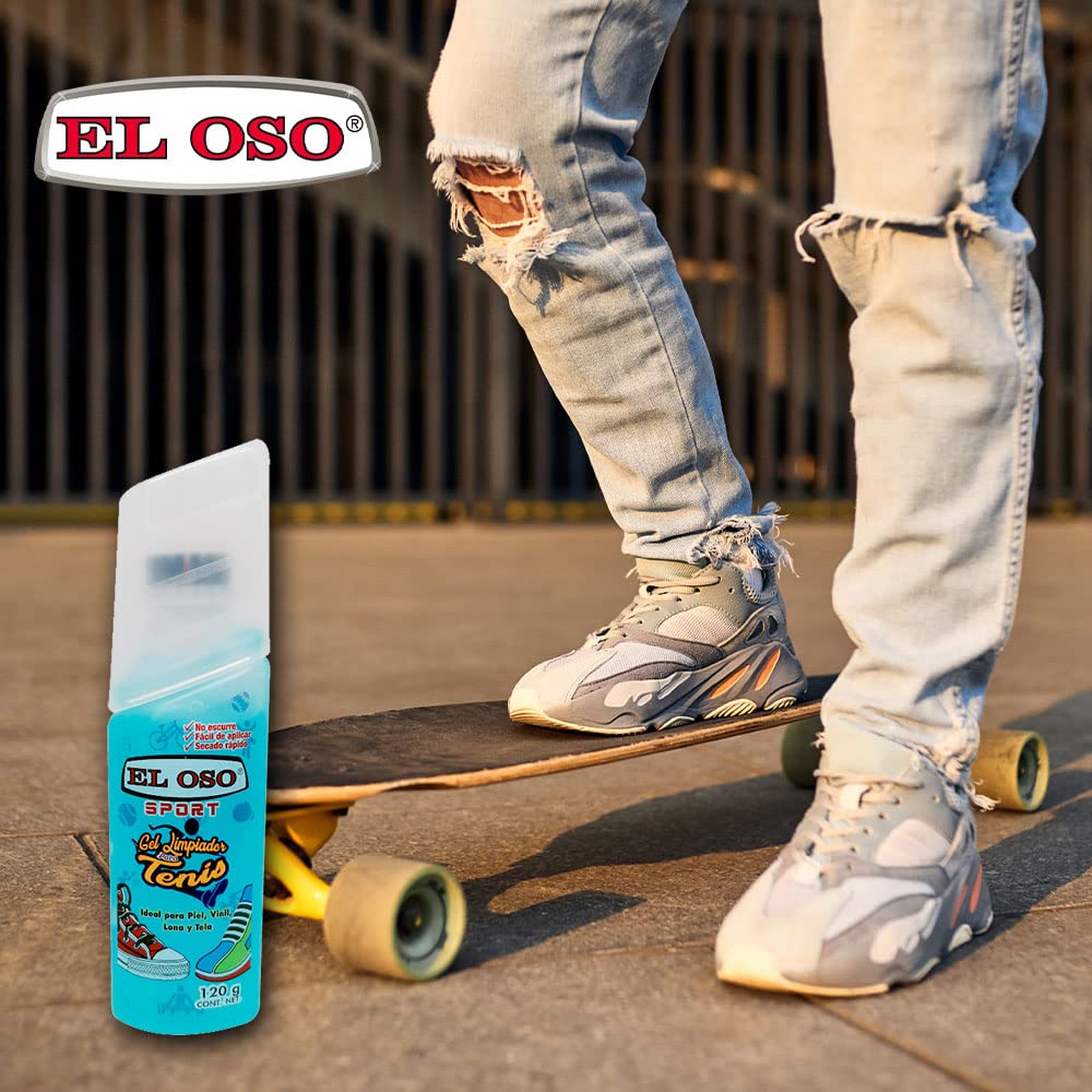 El Oso Sneaker & Sports Shoe Cleaning Gel - 4.23oz Shoe Cleaner for White Sneakers, Prevents Oxidation - Perfect for Gym Shoes, Running Sneakers & Casual Footwear Care