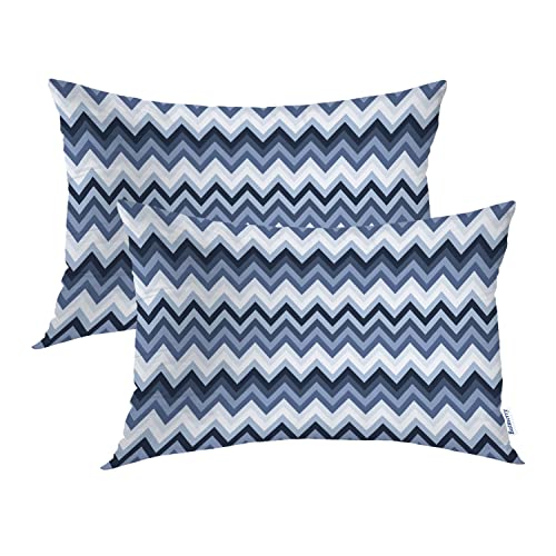 Striped Pointed Ripple Blue