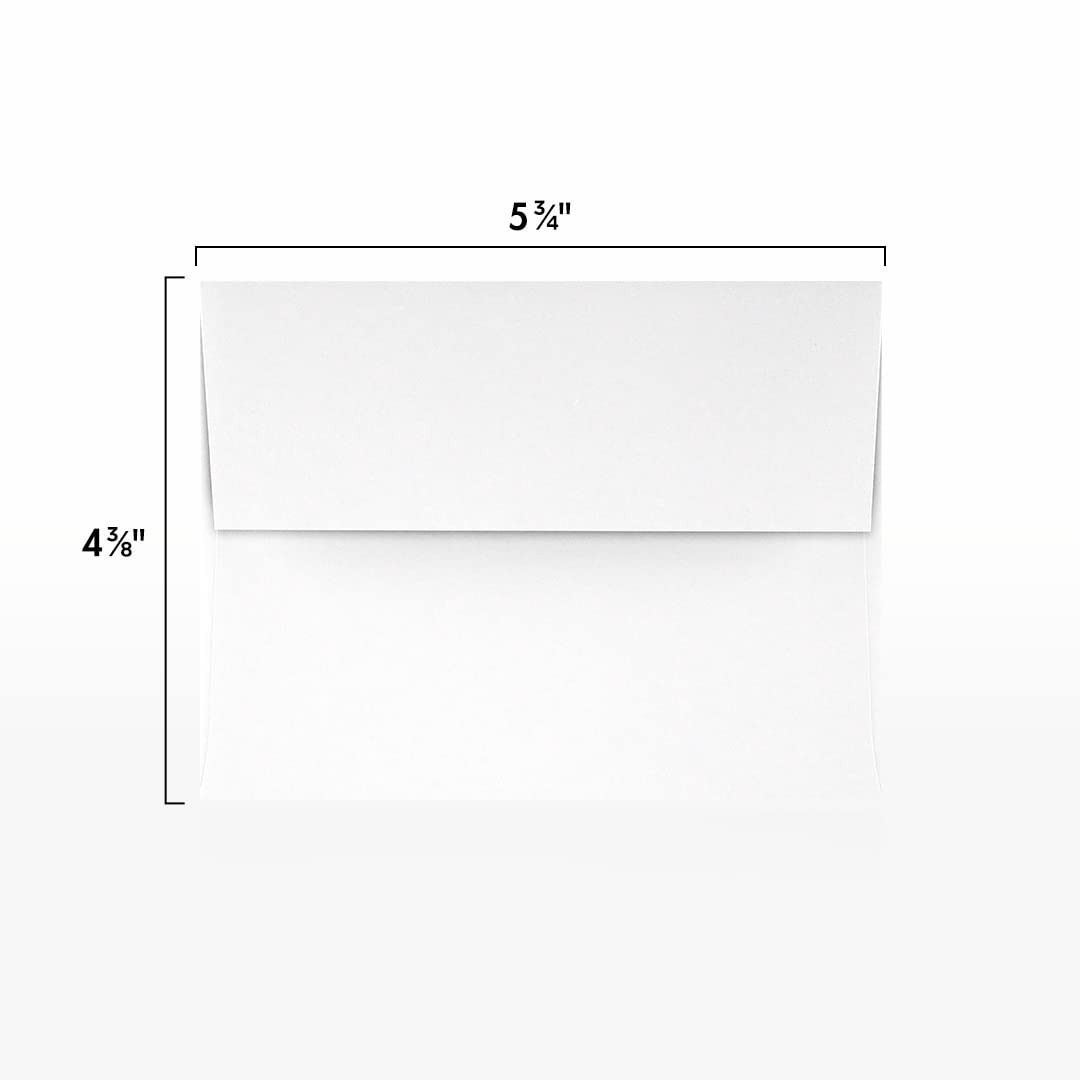 Premium A2 Invitation Envelopes 4 3/8 x 5 3/4 Inches - 100% Cotton Brilliant White Stationery (500 Pack) - Perfect for Wedding Invitations, Greeting Cards & Business Correspondence