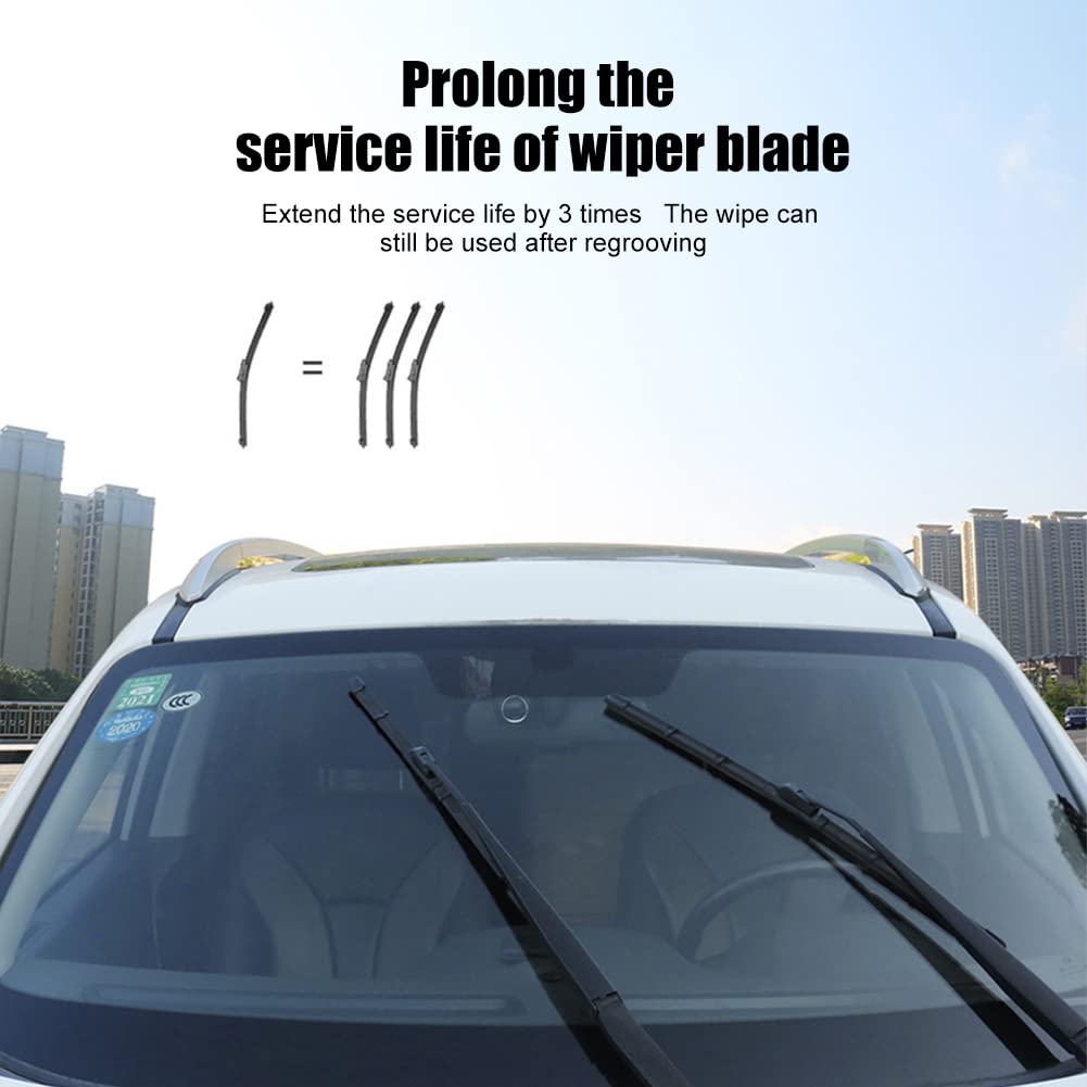 Car Wiper Repair Tool - Wiper Blade Refurbish Restorer & Windshield Wiper Cutter - Black Car Accessories for Smooth Wiper Performance - Perfect for Rainy Weather & Winter Driving