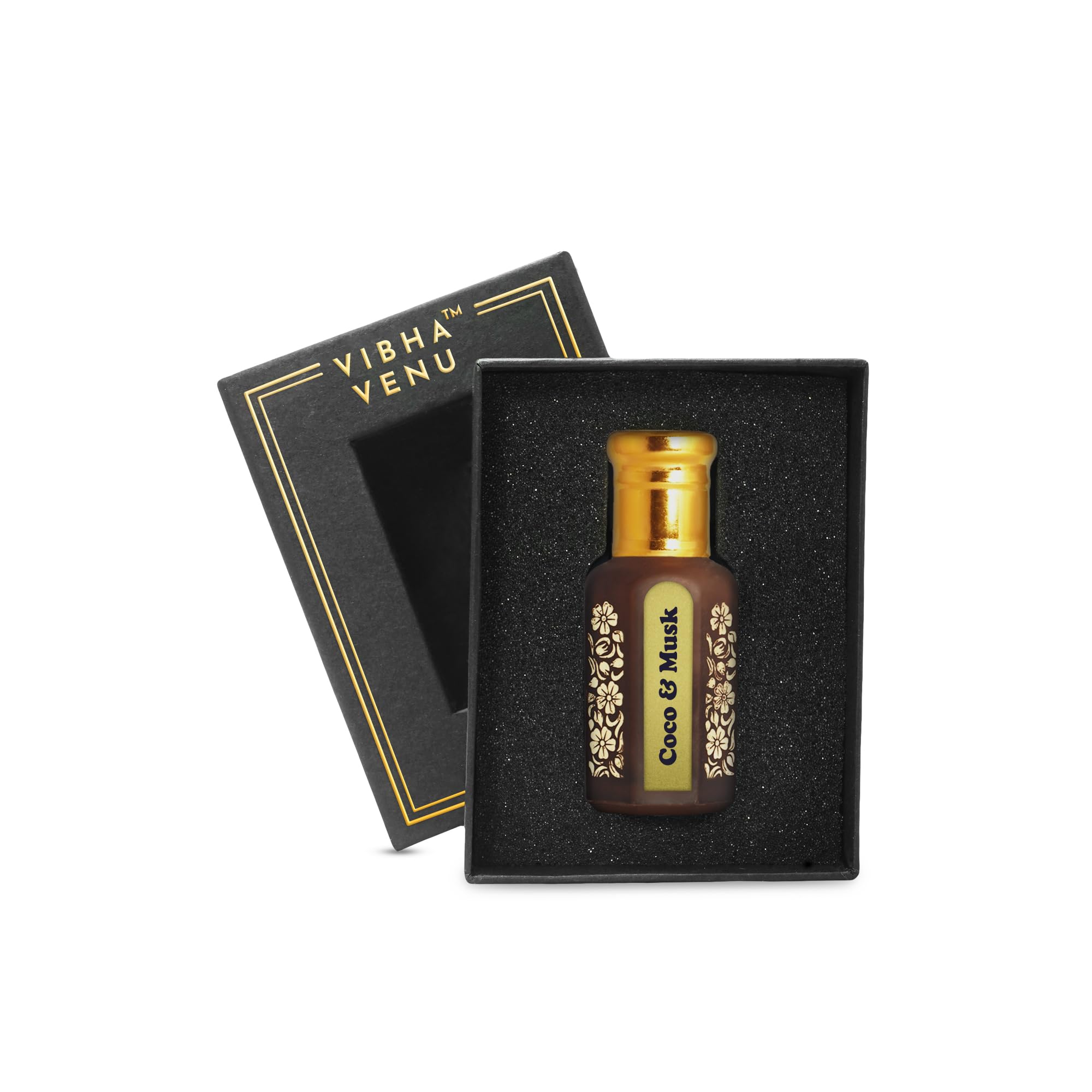 Vibha Venu Coco & Musk Luxury Chocolate Attar Perfume Oil for Women & Men - Long Lasting, Alcohol-Free Roll On (12ml) - Perfect for Date Night, Special Occasions & Daily Wear