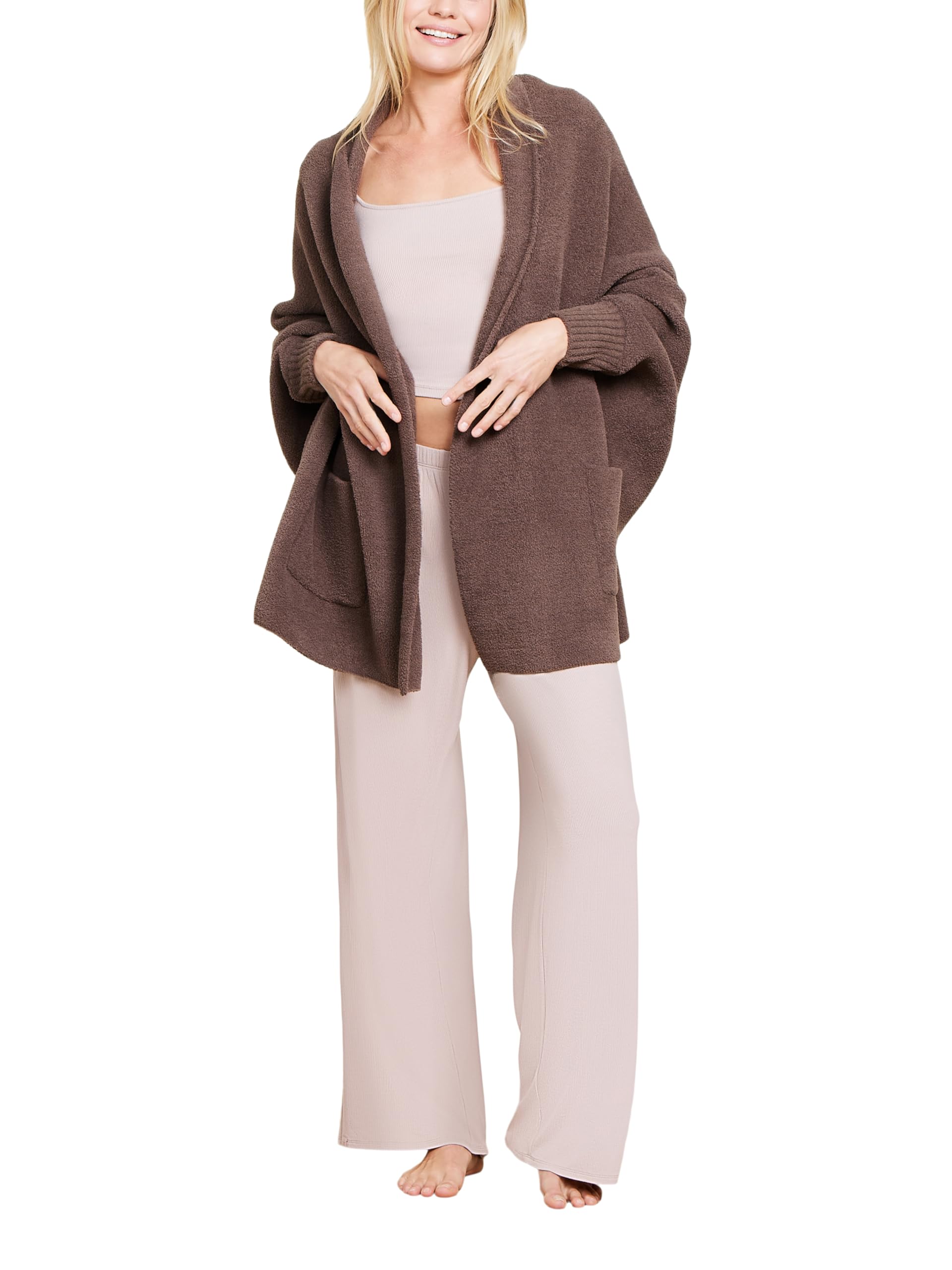 Barefoot Dreams Women's CozyChic Blanket Wrap - Ultra Soft Luxurious Shawl & Throw - Perfect for Lounging, Travel & Gifts