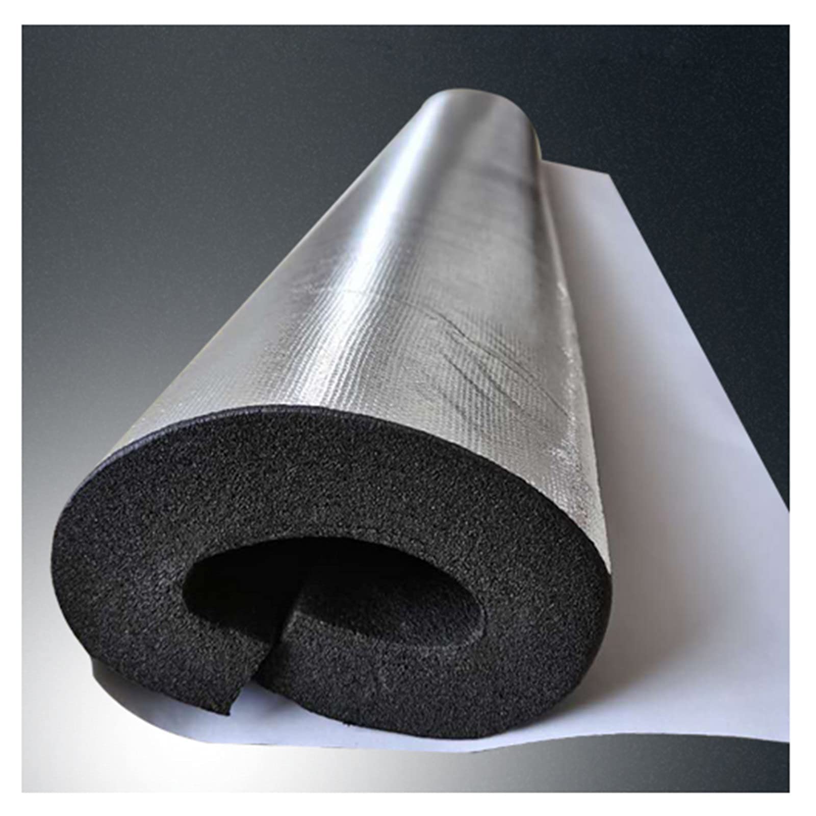 CKMYSSS Fire Retardant Pipe Insulation - Aluminum Foil HVAC Duct Wrap for AC, Solar & Outdoor Use - Sun Protection & Heat Insulation (T20mm ID159mm) - Perfect for Air Conditioner Pipes, Water Heaters & Solar Panel Systems