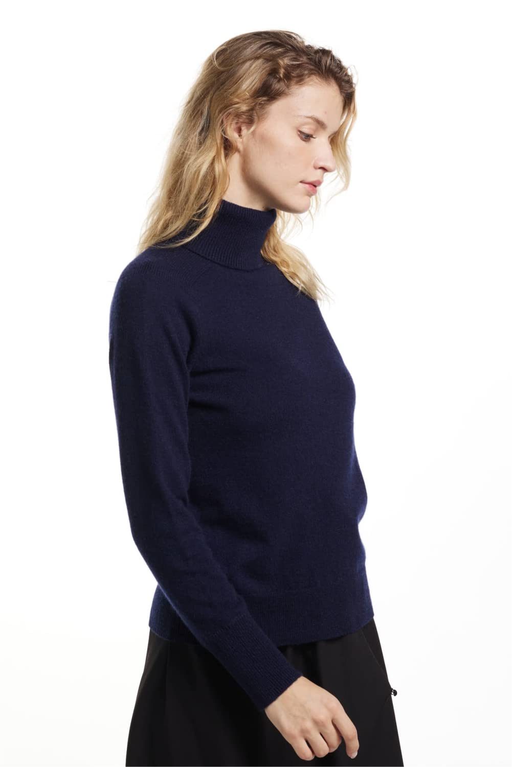 EURKEA 100% Cashmere Women's Turtleneck Sweater - Soft Winter Pullover Long Sleeve Top for Women | Perfect for Office, Holiday Gifts & Cold Weather Layering