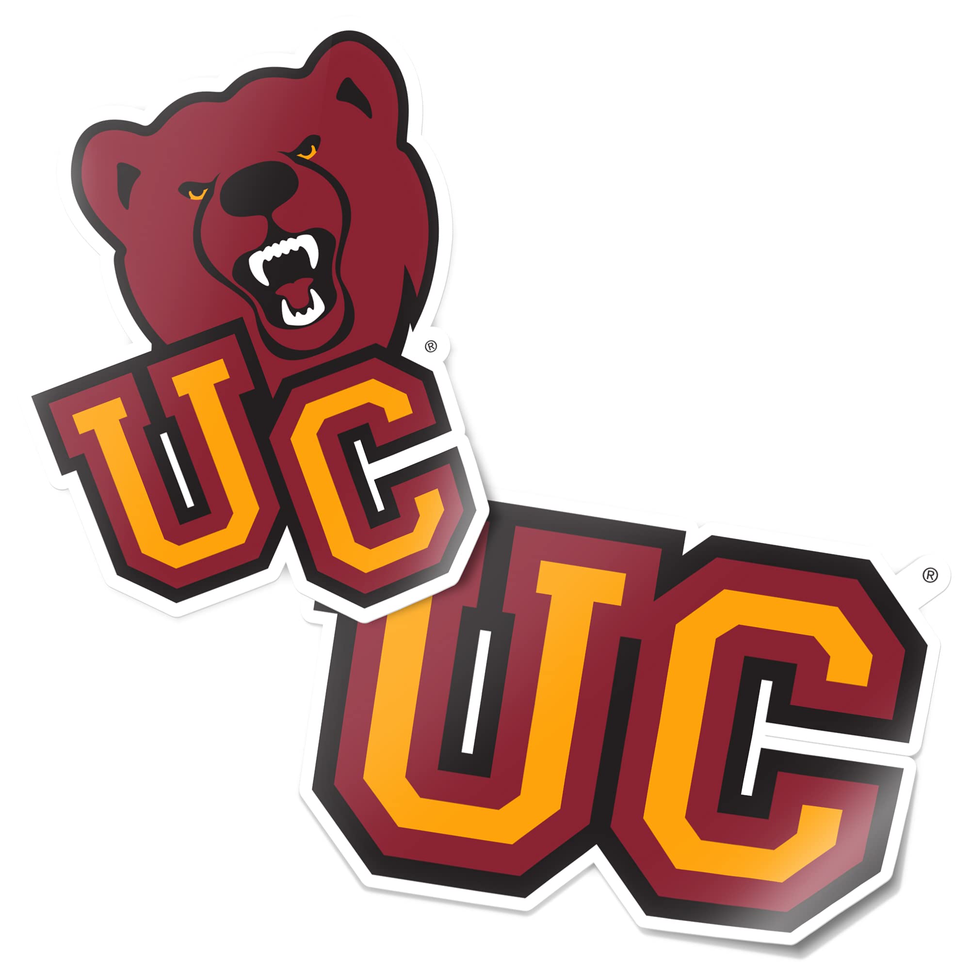 UC Bears Vinyl Decal Sticker Set (4 Inch) - Desert Cactus Design for Laptop, Water Bottle, Car & Scrapbook | Perfect for Ursinus College Fans, School Spirit & DIY Crafts