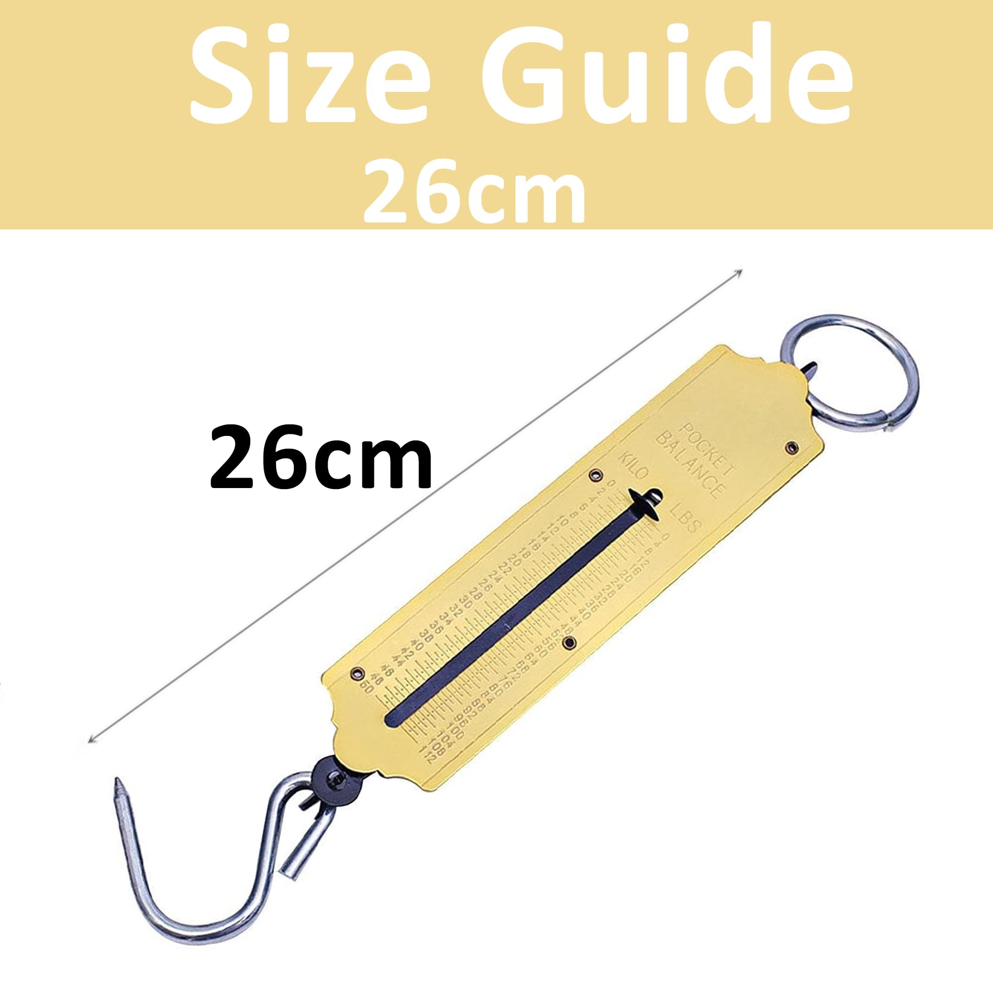 50Kg Digital Luggage Scale - Portable Hanging Weighing Device for Suitcases, Fishing, Farm & Market Use | Heavy Duty Spring Balance for Travel, Shipping, Food & Agriculture | Accurate Weight Measurement Tool