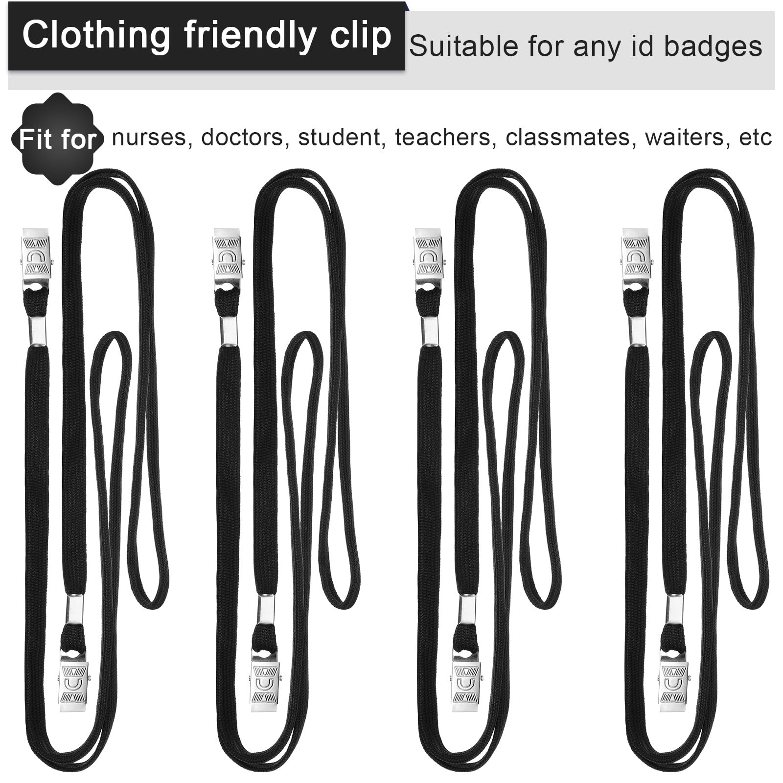 Marspark Bulk Lanyards with Clip & Hook for ID Cards - Office & Events