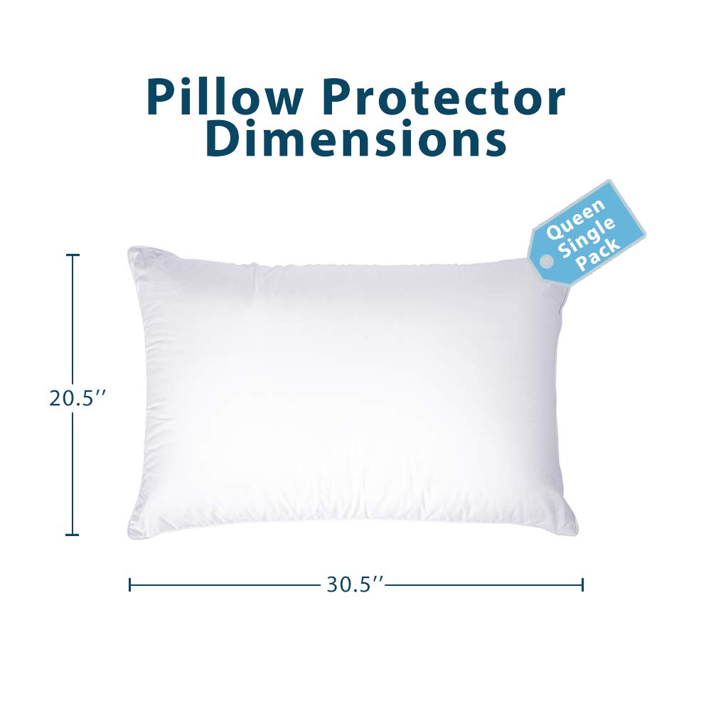ComfiLife 100% Waterproof Pillow Protectors - Queen Size Zippered Pillowcases for Bedding, Hypoallergenic & Dust Mite Proof - Perfect for Allergy Sufferers, Kids' Beds & Guest Rooms