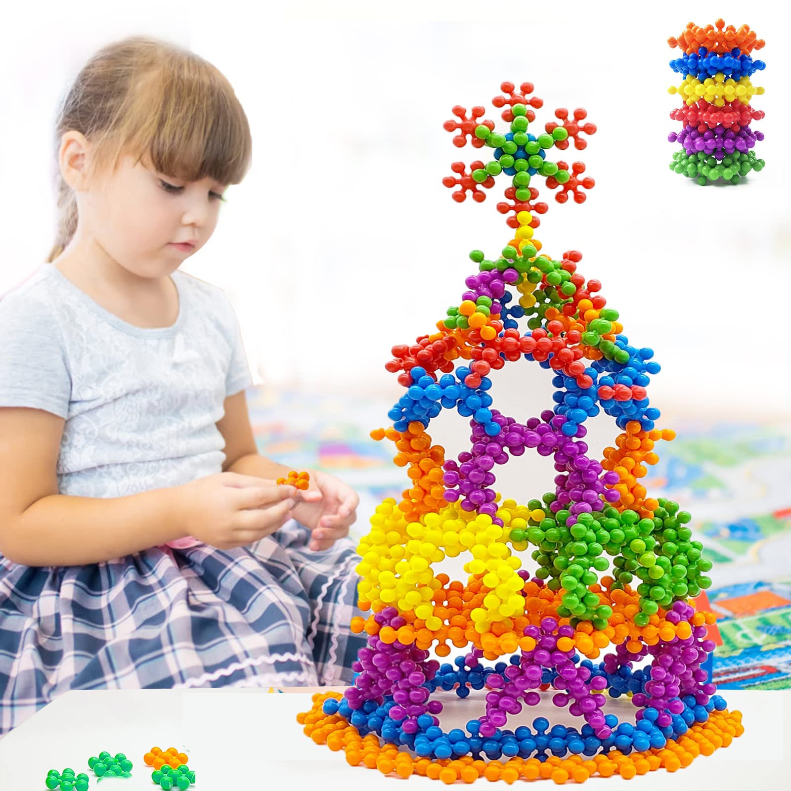 UIQOZOK 400-Piece STEM Building Blocks Set - Interlocking Plastic Discs for Kids Ages 3+, Educational Construction Toys for Preschool Boys & Girls - Safe, Creative Learning Toys for Classroom & Home Play