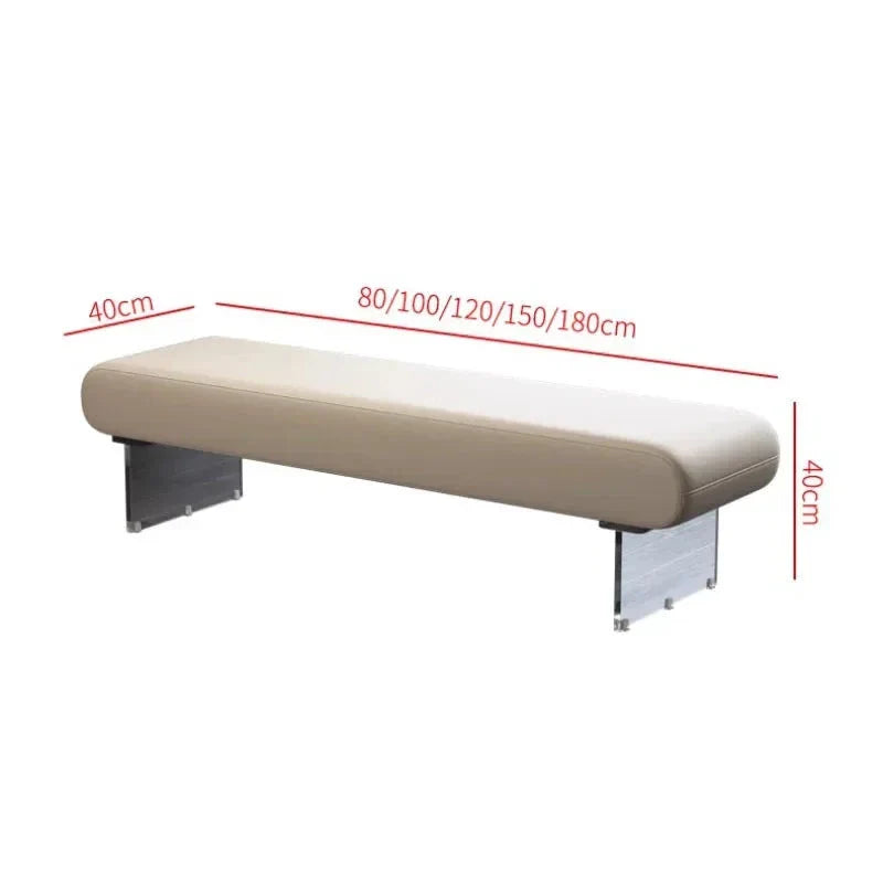 Modern Acrylic Shoe Bench - Contemporary Entryway Seating with Storage | Stylish Shoe Organizer for Hallway, Bedroom & Closet | Durable Clear Acrylic Shoe Rack for Small Spaces