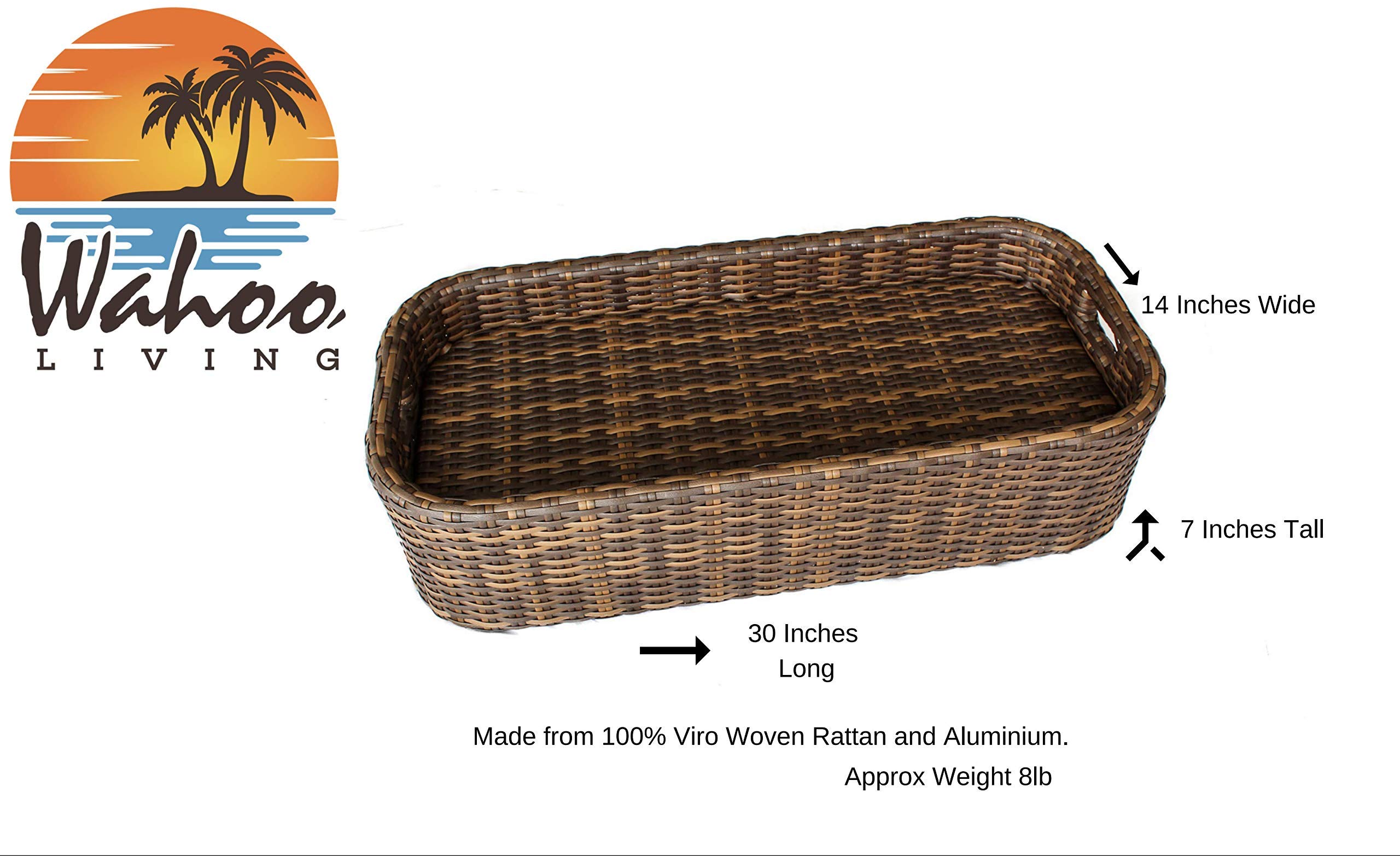 Premium Floating Pool Tray - Waterproof Serving Tray for Drinks & Food - Ideal for Swimming Pools, Spas, Beach Parties & Lakeside Gatherings - Durable Brown Floating Table for Adults - Perfect for Cocktails, Snacks & Poolside Dining
