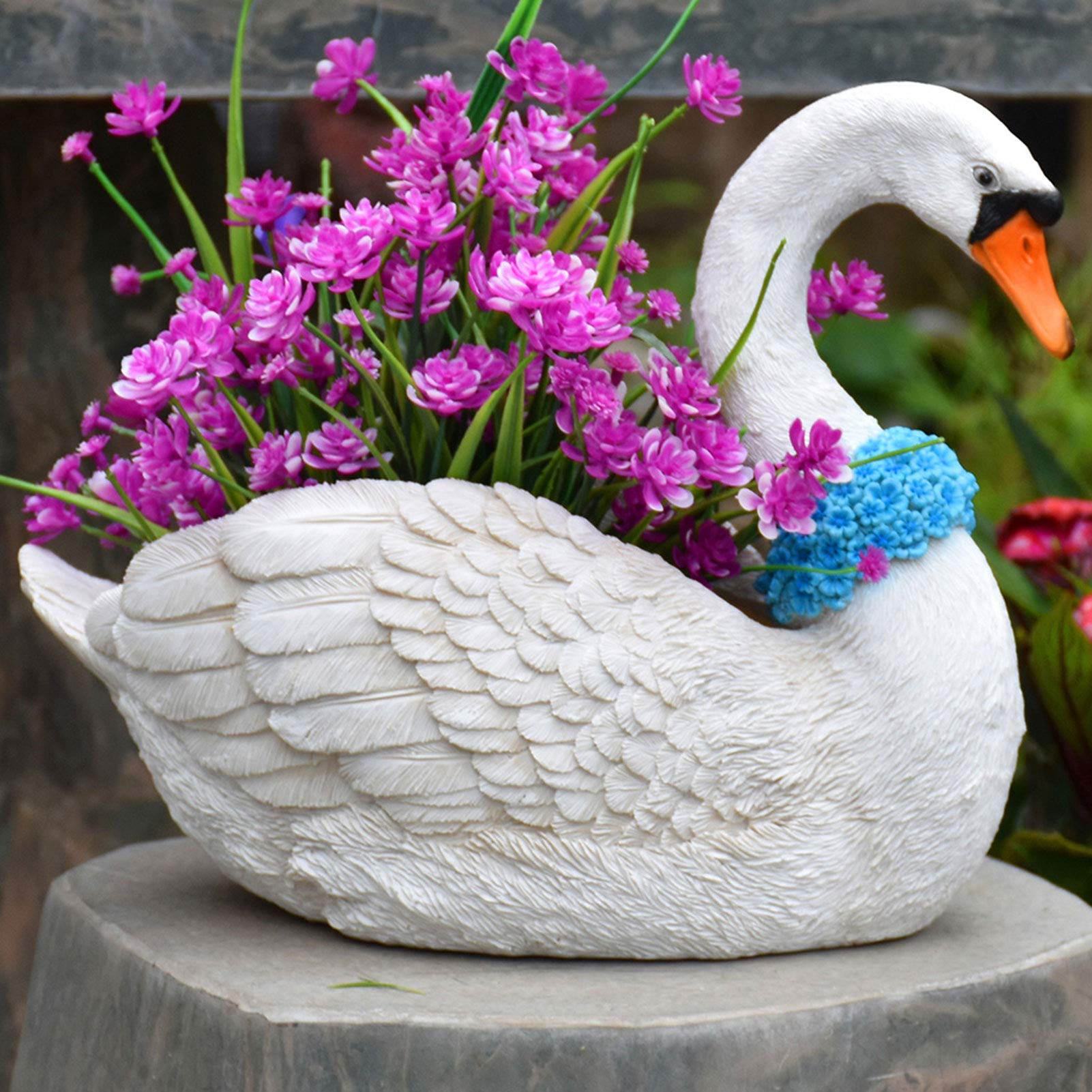 DFGRFN Outdoor Creative Swan Flower Pot - Elegant Garden Planters & Patio Decor, Animal-Shaped Plant Containers for Home & Garden Decoration | Perfect for Balcony, Yard, and Indoor Plant Displays