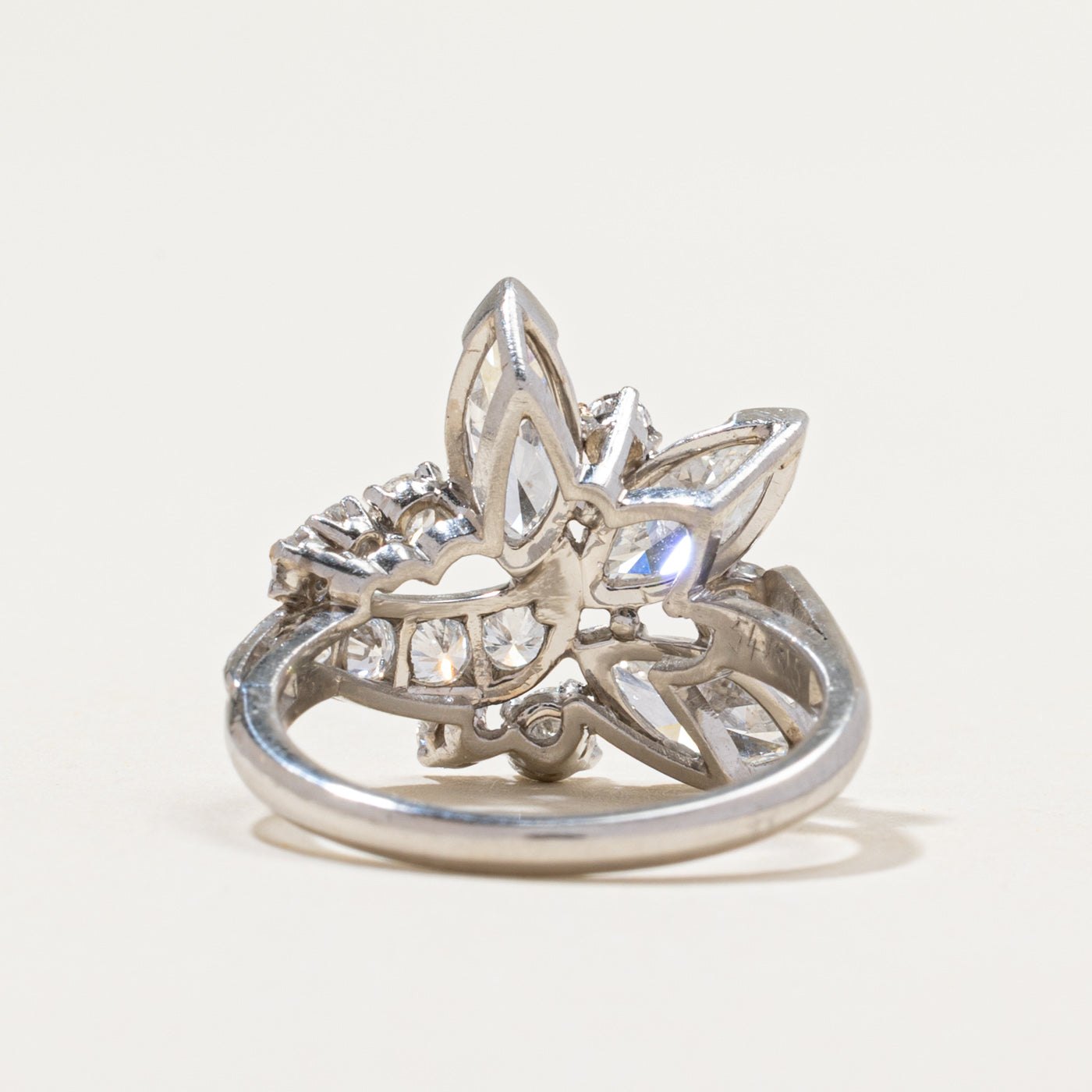 Birks Marquise Diamond Cocktail Ring - 1.78 Carat Total Weight (CTW) | Size 6 | Elegant Evening Wear & Special Occasion Jewelry