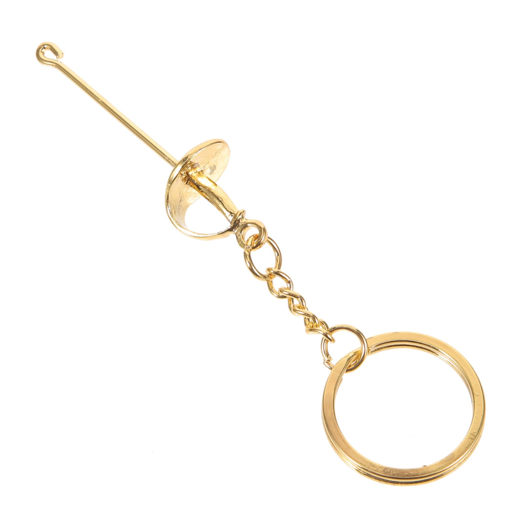 Outanaya 4-Piece Metal Sports Keychain Set - Gold Fencing & Athletic Key Rings - Perfect for Athletes, Coaches & Sports Enthusiasts - Ideal for Gifts, Gym Bags & Car Keys