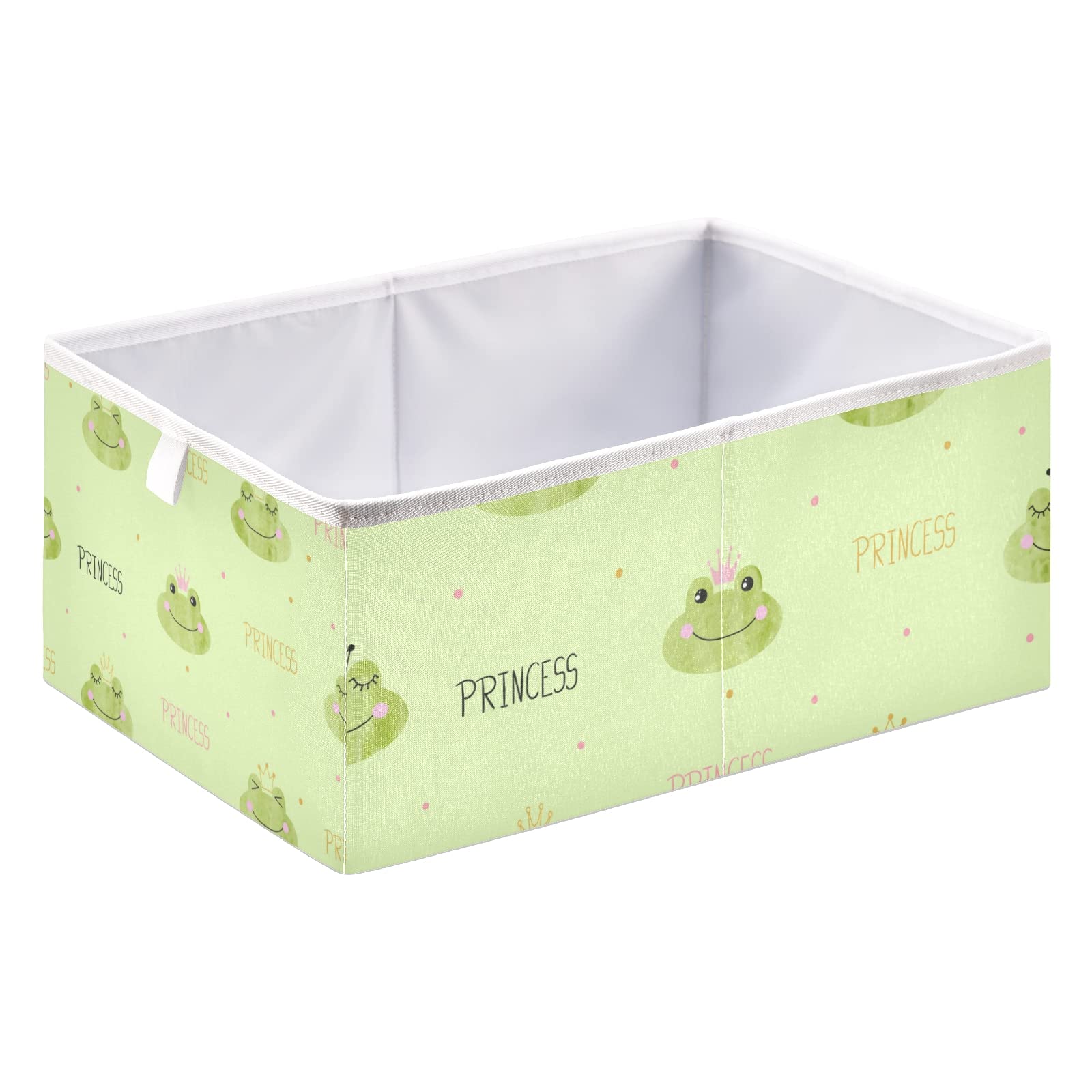 Princess Frogs Collapsible Storage Basket for Home, Office & Nursery