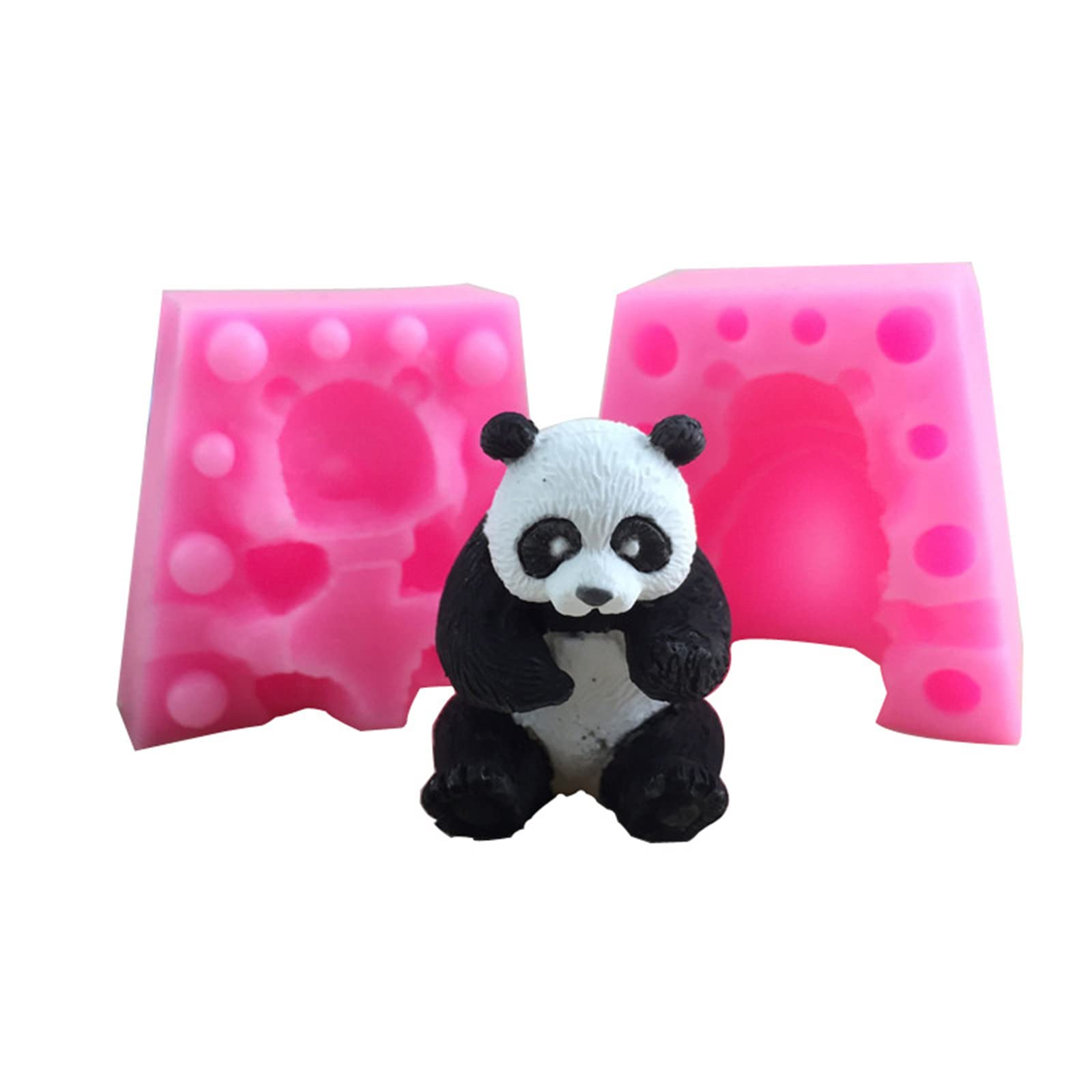 Small Panda Silicone Fondant Mold - Multi-Purpose Silicone Molds for Soap, Candle, Chocolate, Candy, Cake Decorating, Bath Bombs & Polymer Clay - Perfect for Baby Showers, DIY Crafts & Baking Projects