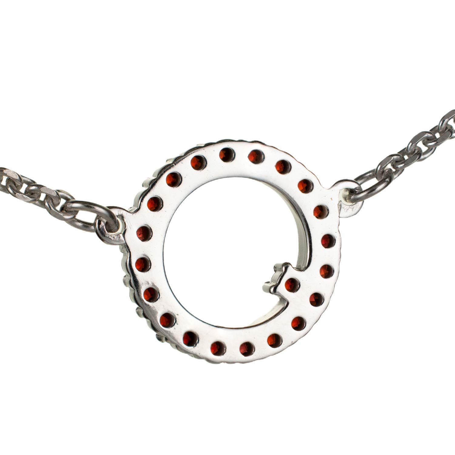 Bohemian Garnet Circle Necklace for Women - Handmade Vintage Jewelry - Perfect for Boho Chic Outfits & Special Occasions