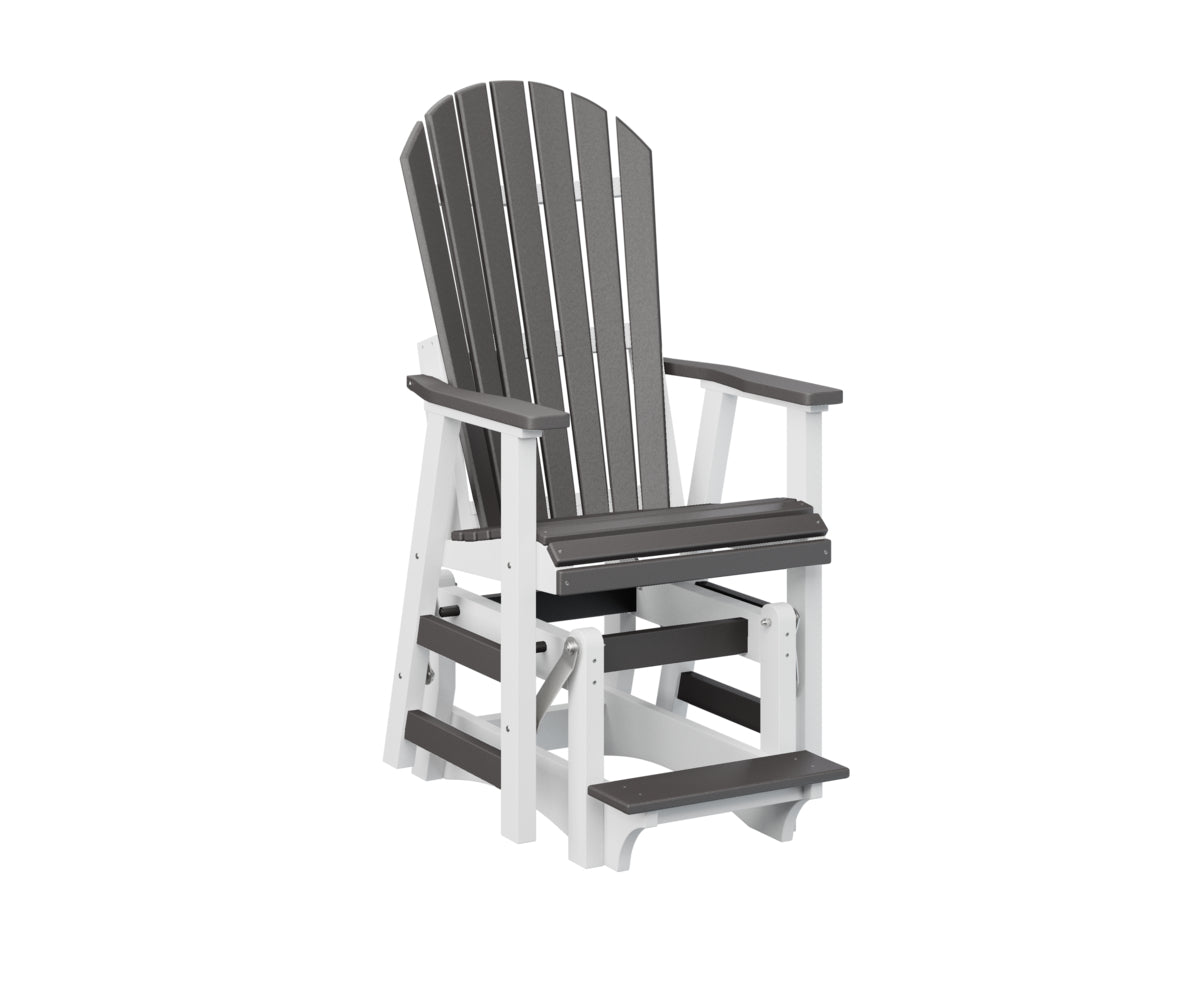 Berlin Gardens Comfo Back Single Counter Glider - Outdoor Patio Bistro Chair with Smooth Gliding Motion, Perfect for Garden, Deck, and Restaurant Use