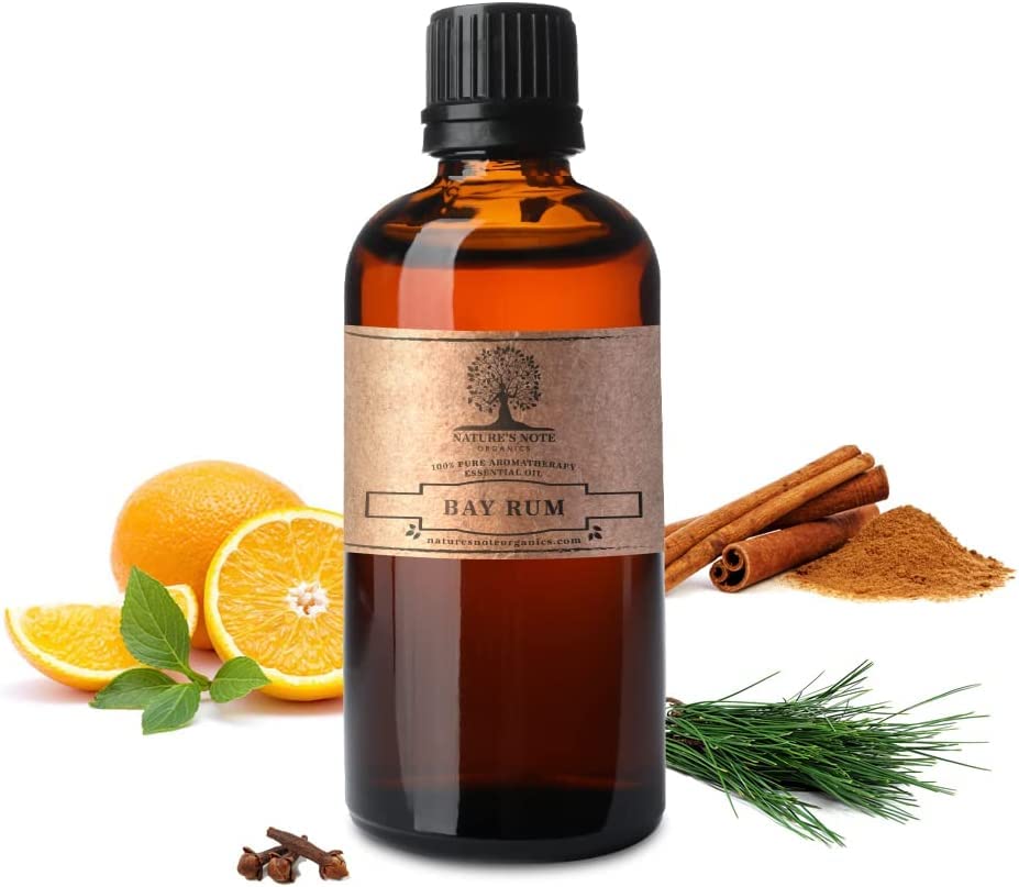 Bay Rum Essential Oil - 100% Pure Therapeutic Grade Aromatherapy Oil by Nature's Note Organics - 1 Fl Oz - Perfect for Massage, Diffusers & DIY Skincare