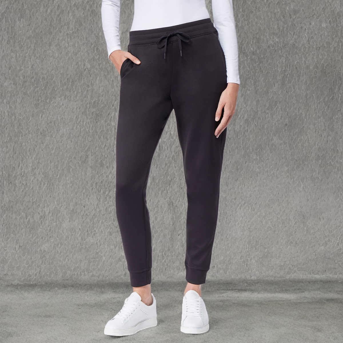 32 Degrees Heat Women's Tech Fleece Jogger Pants - Soft Thermal Winter Running Pants for Women, Warm Fleece-Lined Workout Leggings - Perfect for Yoga, Gym, Lounge & Cold Weather Activities