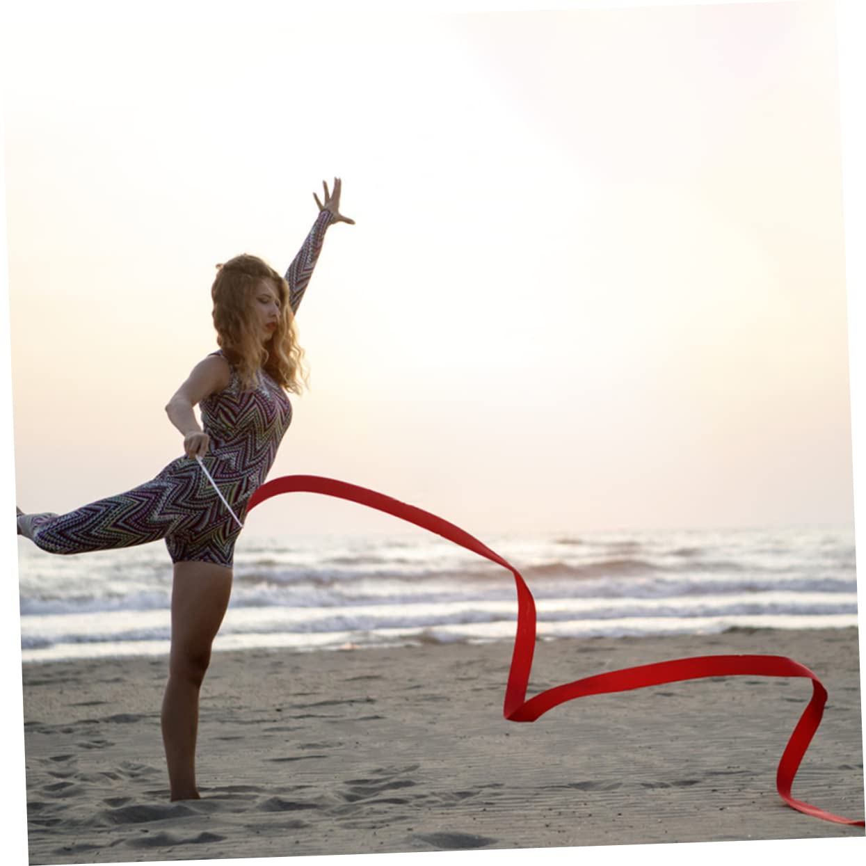 Anneome Purple Silk Gymnastics Ribbon - Professional Dance Streamers for Gymnastics, Ballet, Rhythmic Dance, and Performance Art