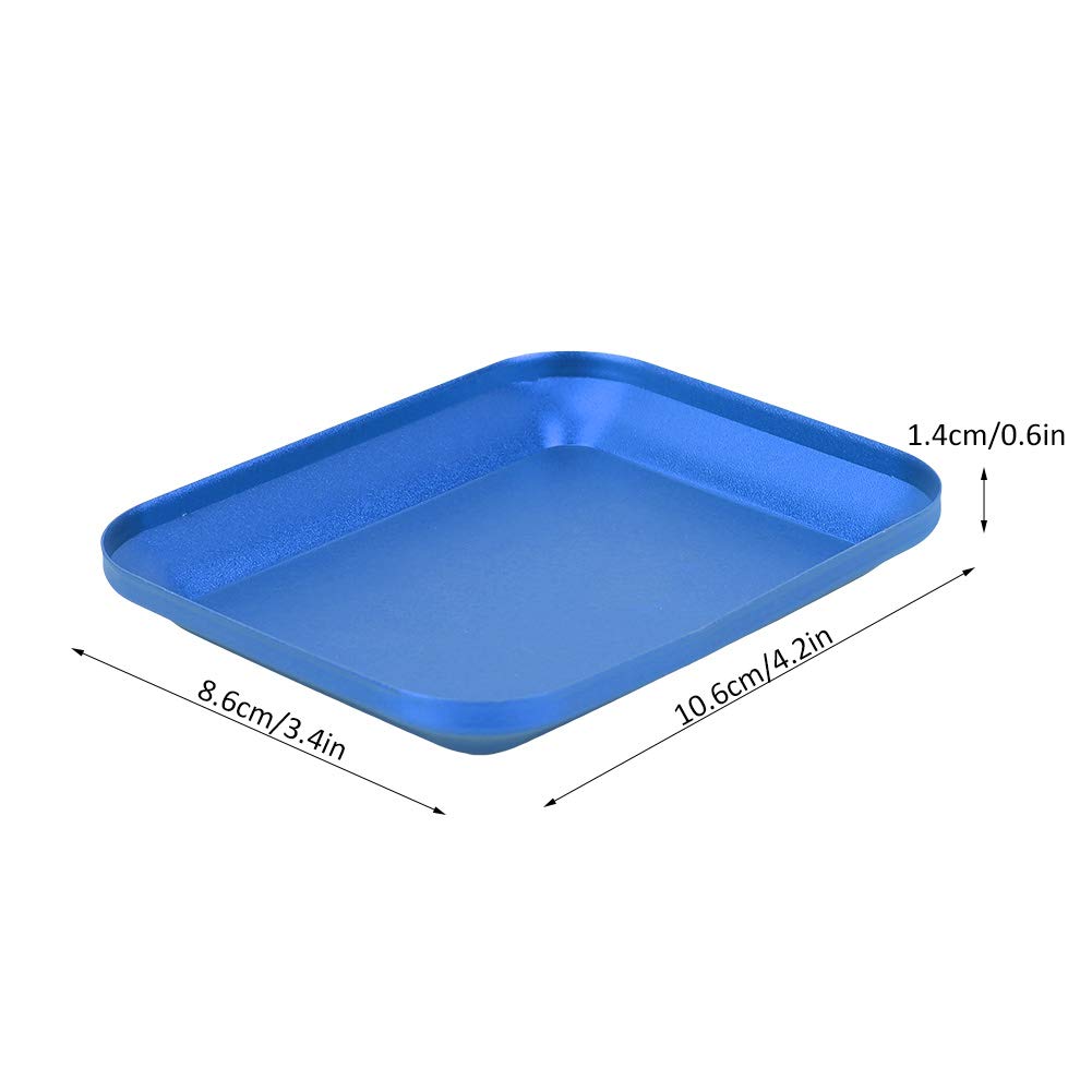 Magnetic Small Parts Tray - Silicone Tool Organizer for Screws, Nuts & Bolts Storage | Durable Magnetic Plate for Workshop, Garage & DIY Projects (Blue)