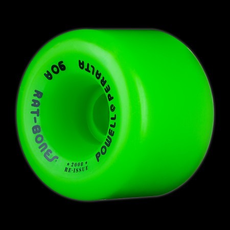 Powell Peralta Rat Bones 60mm 90A Skateboard Wheels - Green | High Performance Cruising & Street Skating Wheels for Smooth Rides