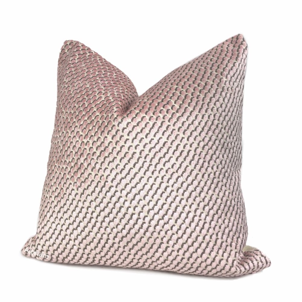 Kravet Kate Spade Mazzy Dot Blush Pink Velvet Decorative Pillow Cover - Luxury Velvet Throw Pillow Case for Sofa, Bedroom & Living Room Decor
