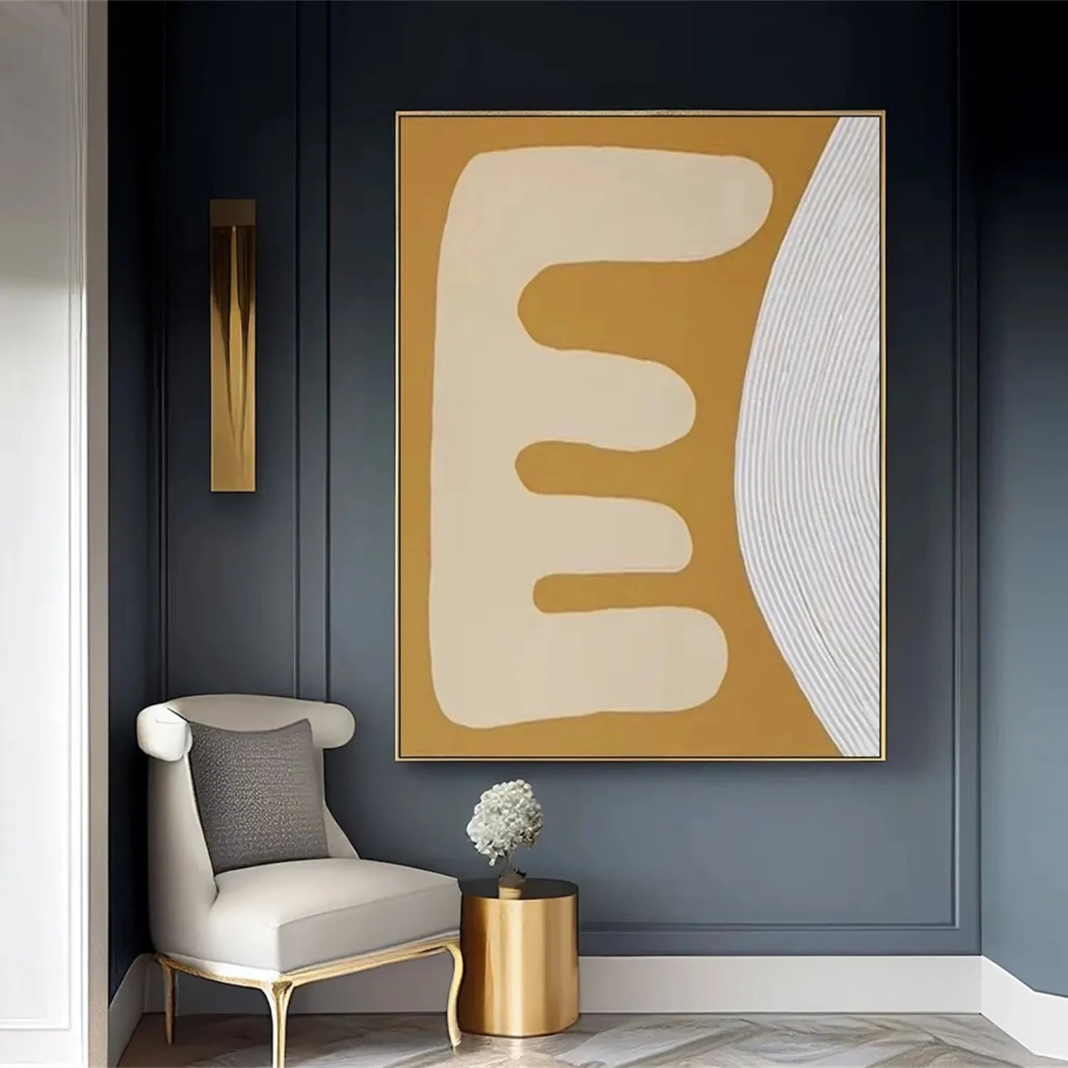 Abstract Painting #AB 200 - Modern Wall Art for Living Room, Bedroom & Office Decor | Large Canvas Artwork for Home & Commercial Spaces