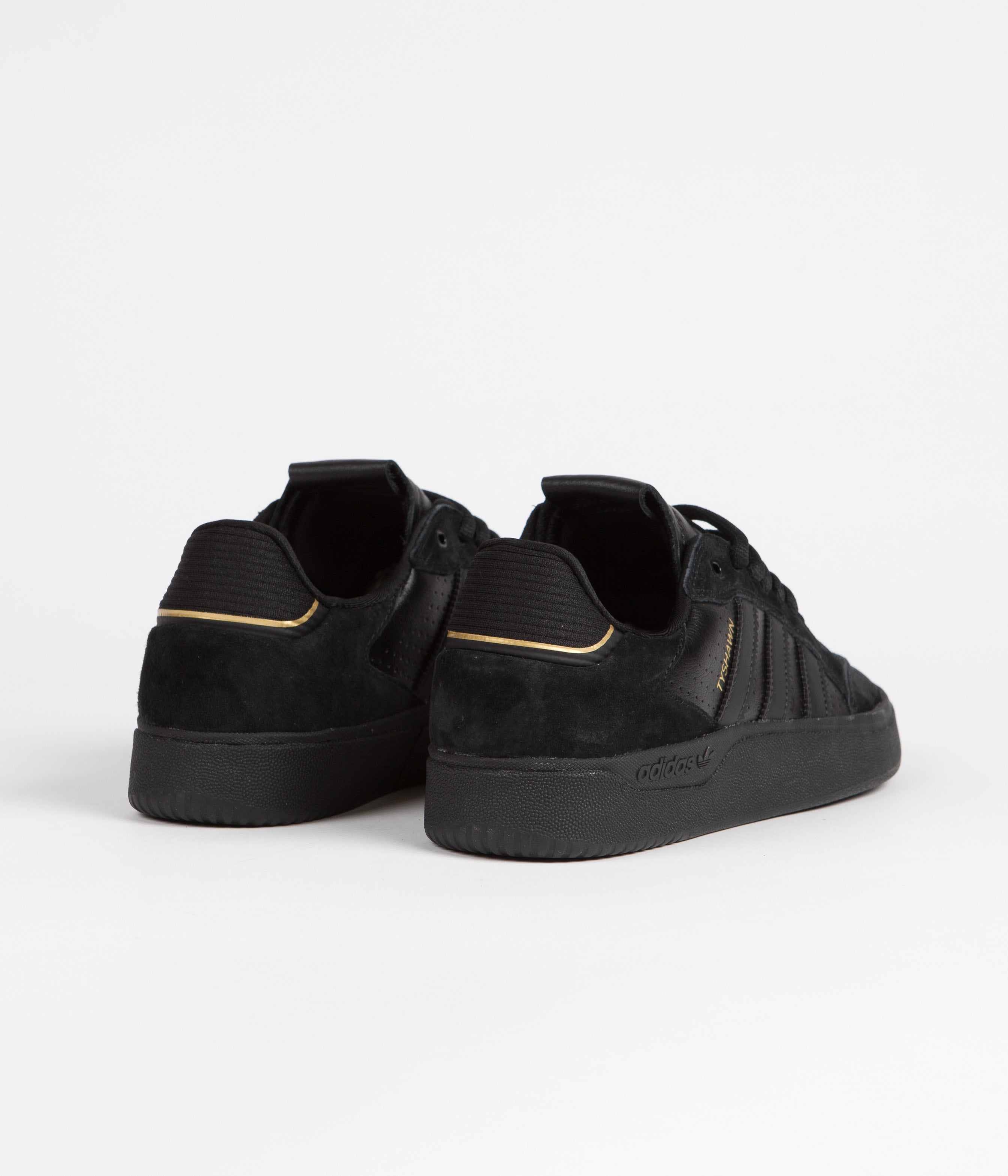 Adidas Tyshawn Low Shoes for Men - Core Black/Gold Metallic Basketball Sneakers | Lightweight & Comfortable for Casual Wear, Street Style & Gym Workouts
